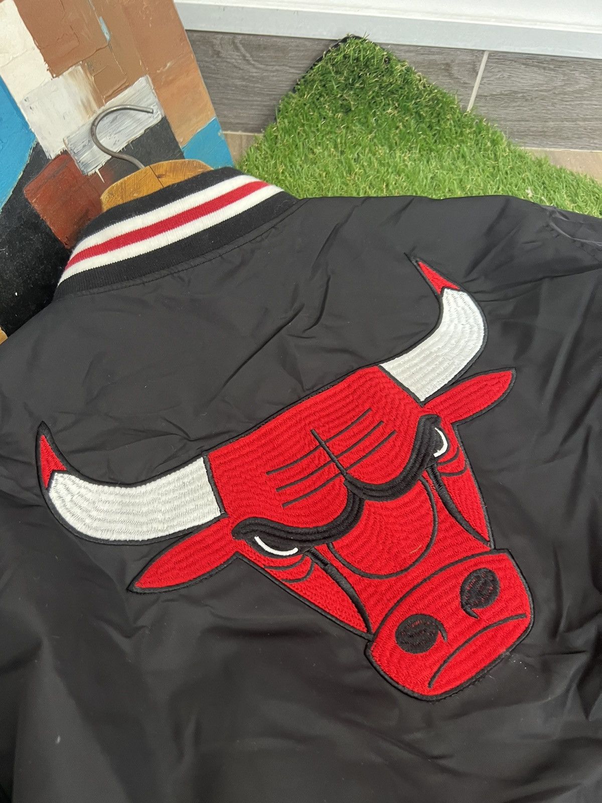 NBA × Vintage Vintage NBA Chicago Bulls Bomber Jacket Size L / US 10 / IT 46 - 13 Thumbnail