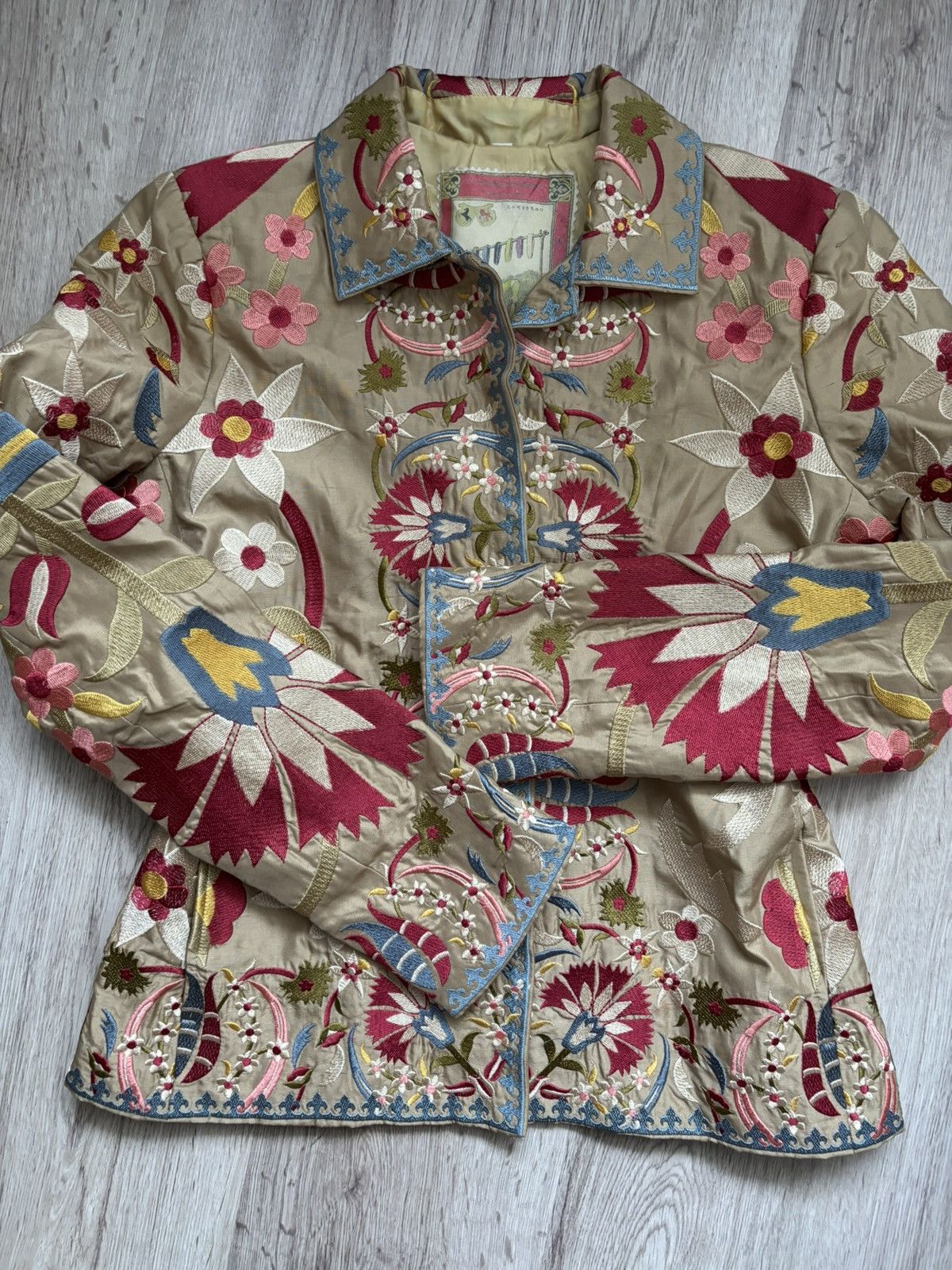 Johnny Was Biya Johnny Was 100% Silk Embroidered Blazer Jacket Rare Size S / US 4 / IT 40 - 17 Thumbnail