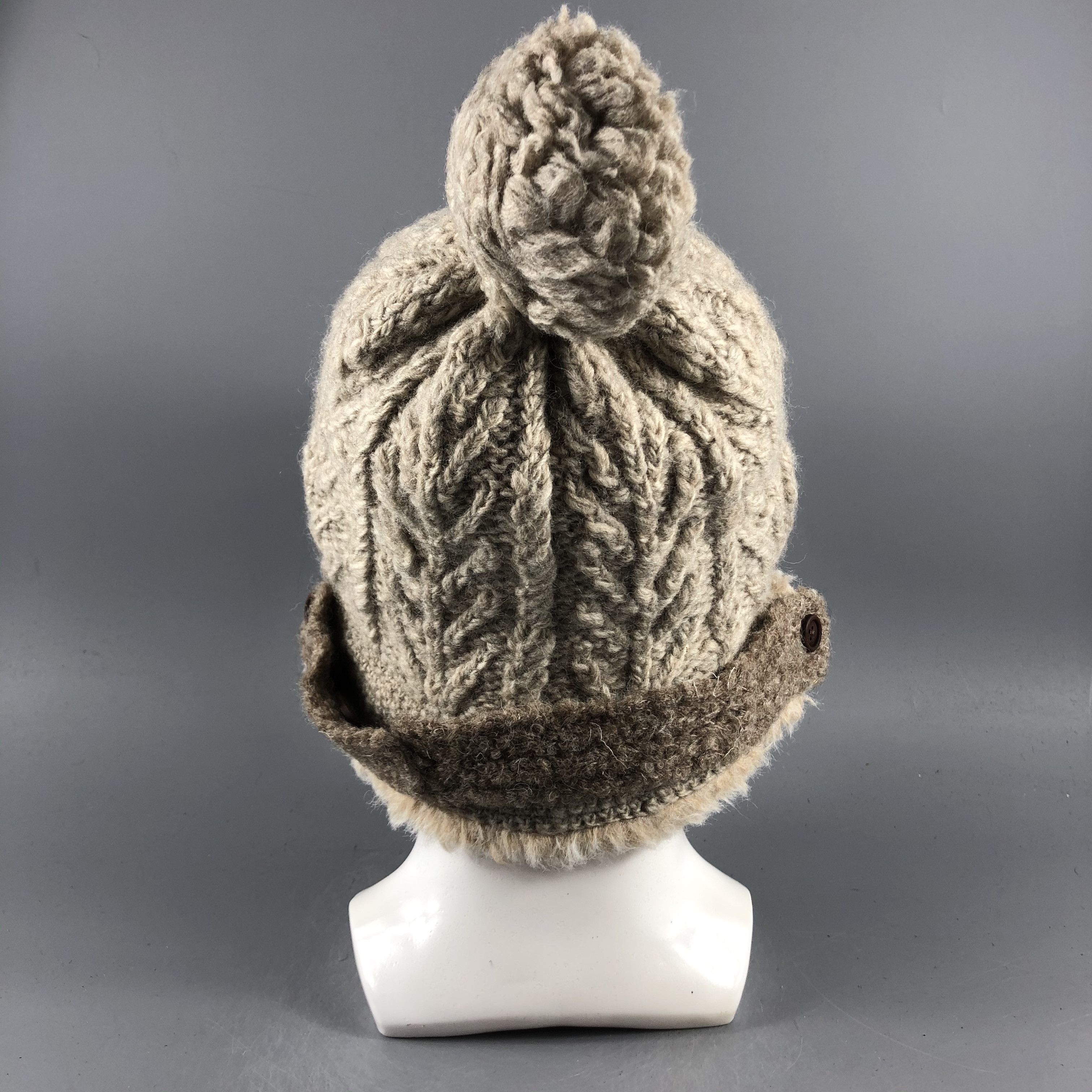 Japanese Brand × Vintage Womens Namiki Aran Isle PomPom Beanie Snow Hat Snow Cap D248 Size ONE SIZE - 2 Thumbnail
