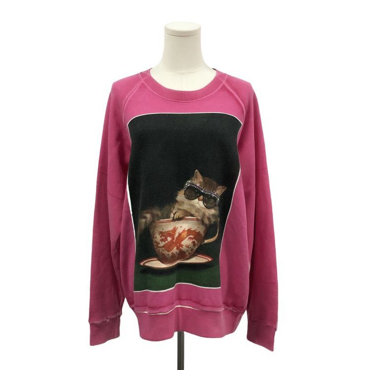 Gucci Gucci Cat Print Sweatshirt Pink Size S Size US S / EU 44-46 / 1 - 1 Thumbnail