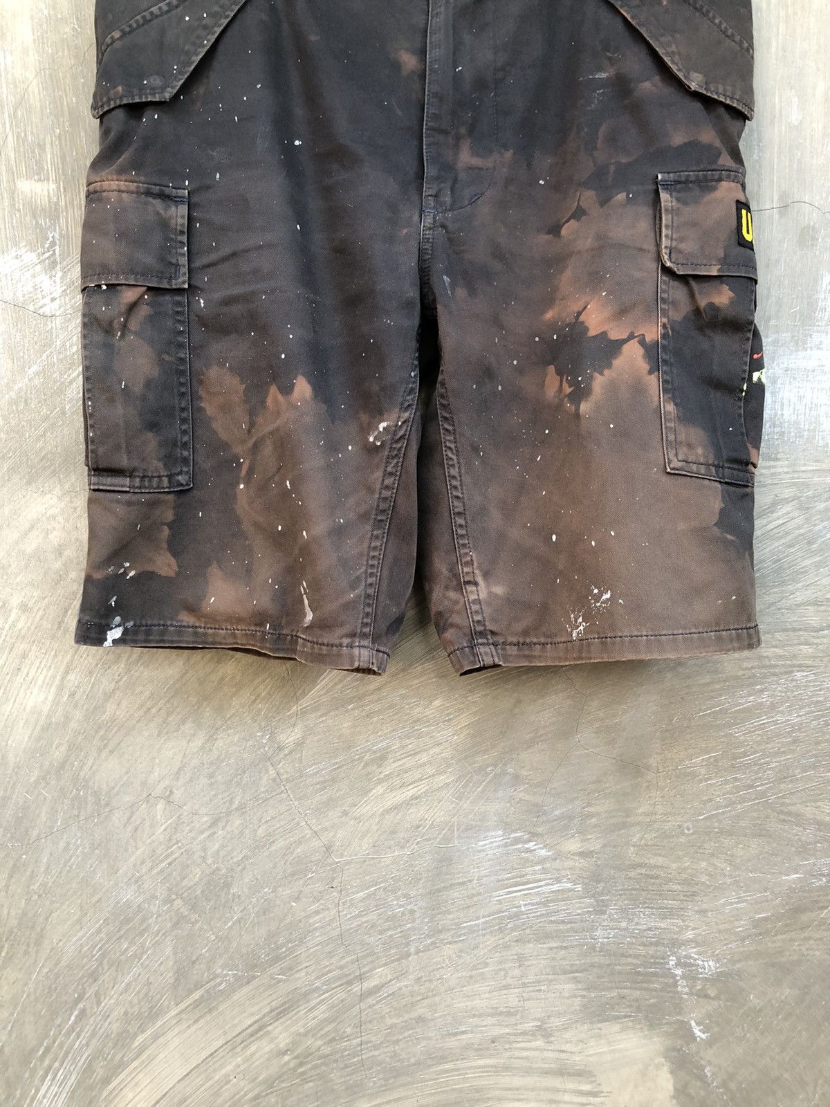 Bape Thrashed BAPE URSUS Paint Splatter Short Cargo Pants Size US 34 / EU 50 - 3 Thumbnail
