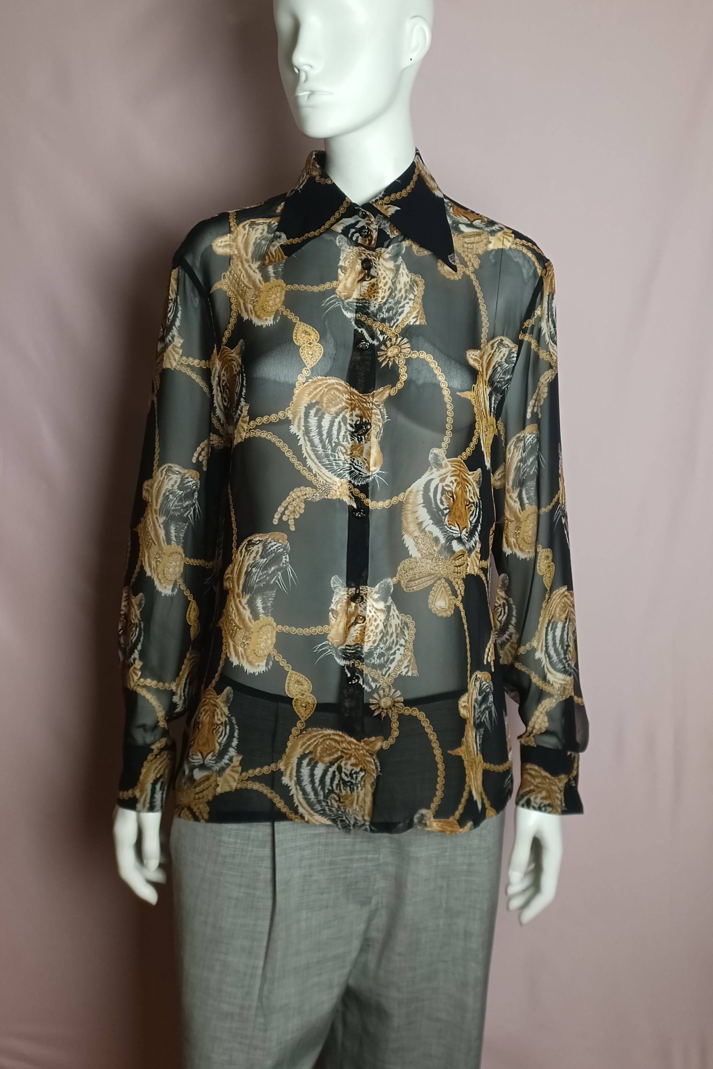 Escada ESCADA Silk Blend Blouse Shirt Tiger Print EU 40 Size M / US 6-8 / IT 42-44 - 1 Thumbnail