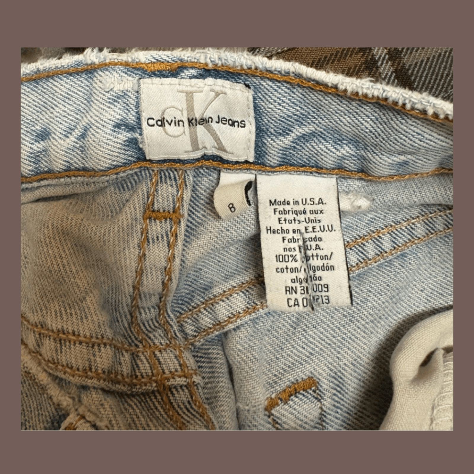 Calvin Klein × Vintage VTG Straight Jeans | Calvin Klein Light Wash | 90s Grunge Size 30" / US 8 / IT 44 - 5 Thumbnail