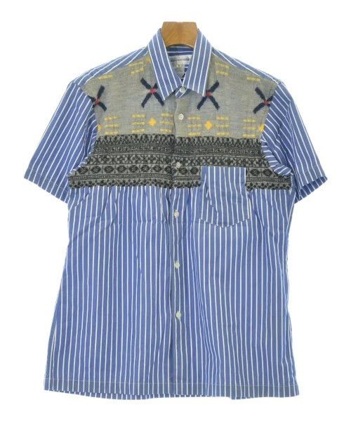 Comme des Garcons SHIRT Shirt Striped Front Patch Short Sleeve Size US M / EU 48-50 / 2 - 1 Thumbnail