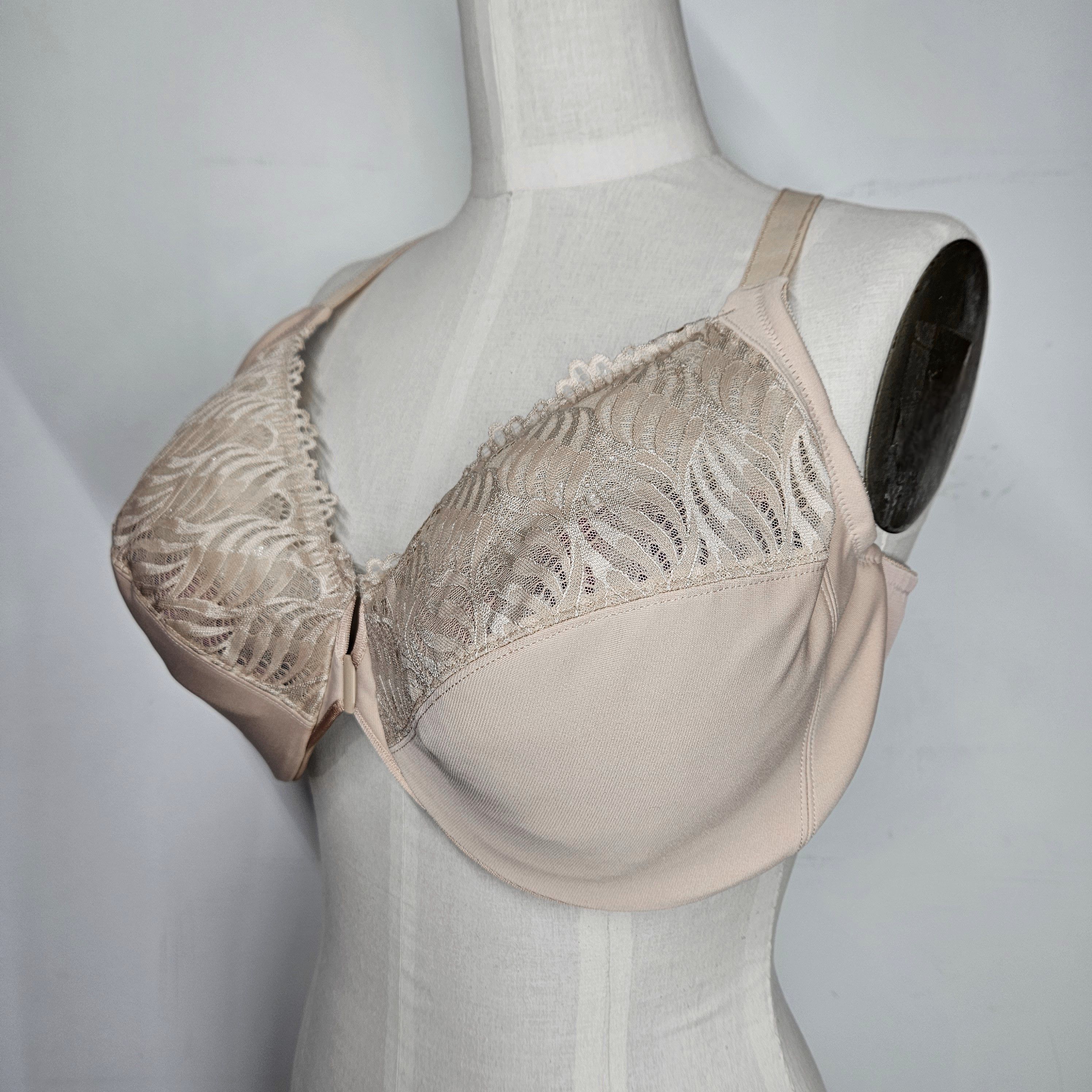 Other Glamorise 44DD Bra Beige Sport Racer Back Underwire Lace A Size ONE SIZE - 2 Thumbnail