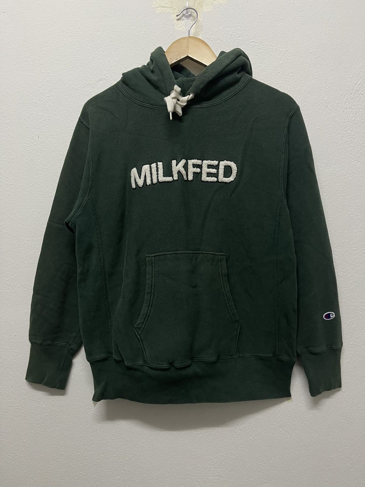 Champion × Vintage VINTAGE CHAMPION X MILKFED BOX LOGO HOODIE GREEN COLOUR Size US S / EU 44-46 / 1 - 1 Thumbnail