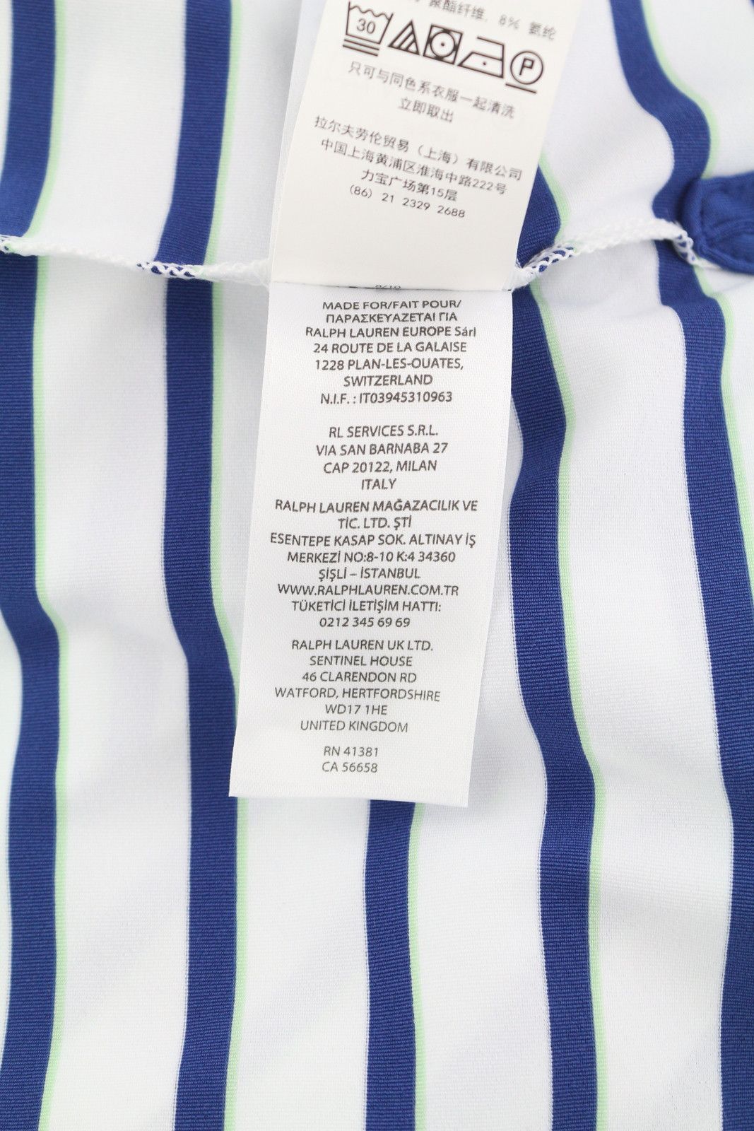 RLX Ralph Lauren GOLF XL White Striped Polo Tee 84553 Size US XL / EU 56 / 4 - 11 Thumbnail