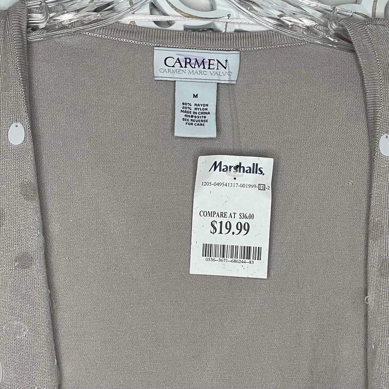 Other CARMEN Marc Valvo size M Cardigan Clear & Opaque Sequins Size M / US 6-8 / IT 42-44 - 10 Thumbnail
