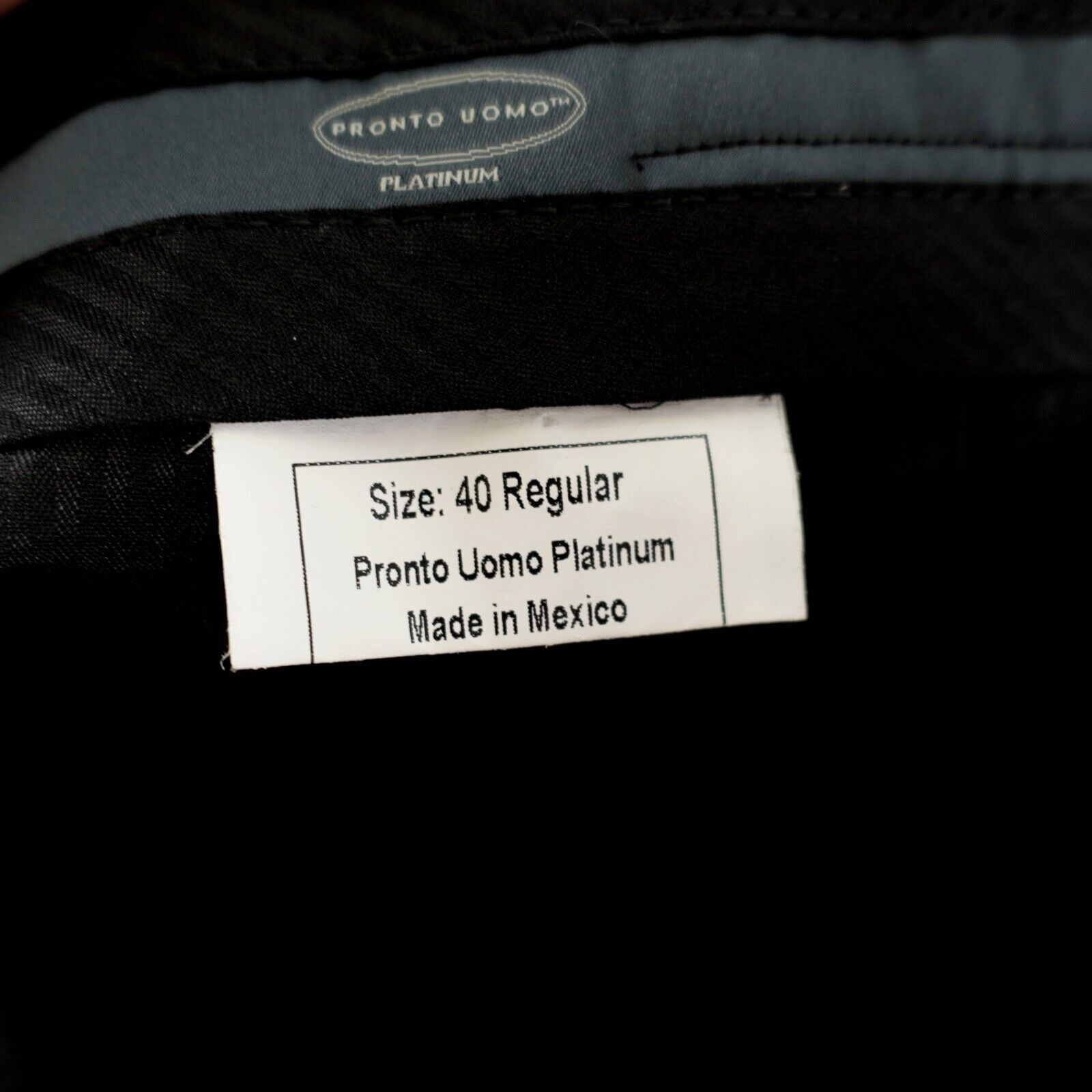 Pronto Uomo Pronto Uomo Blue Sharkskin Wool Flat Front Mid Rise Dress Pa Size 40S - 5 Thumbnail