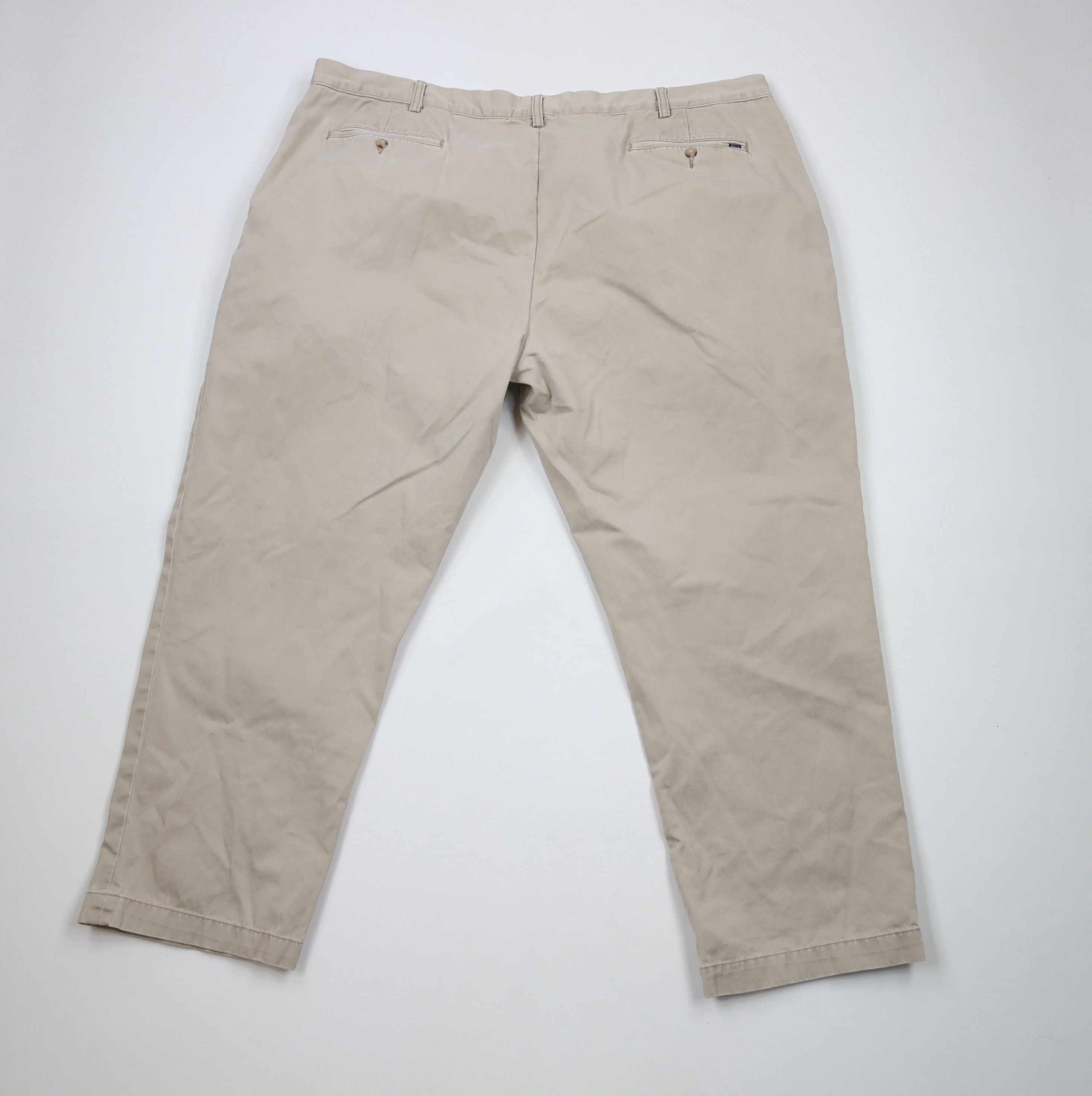 Ralph Lauren × Vintage Vintage Ralph Lauren Wide Leg Chino Pants Beige Cotton Size US 44 / EU 60 - 12 Thumbnail