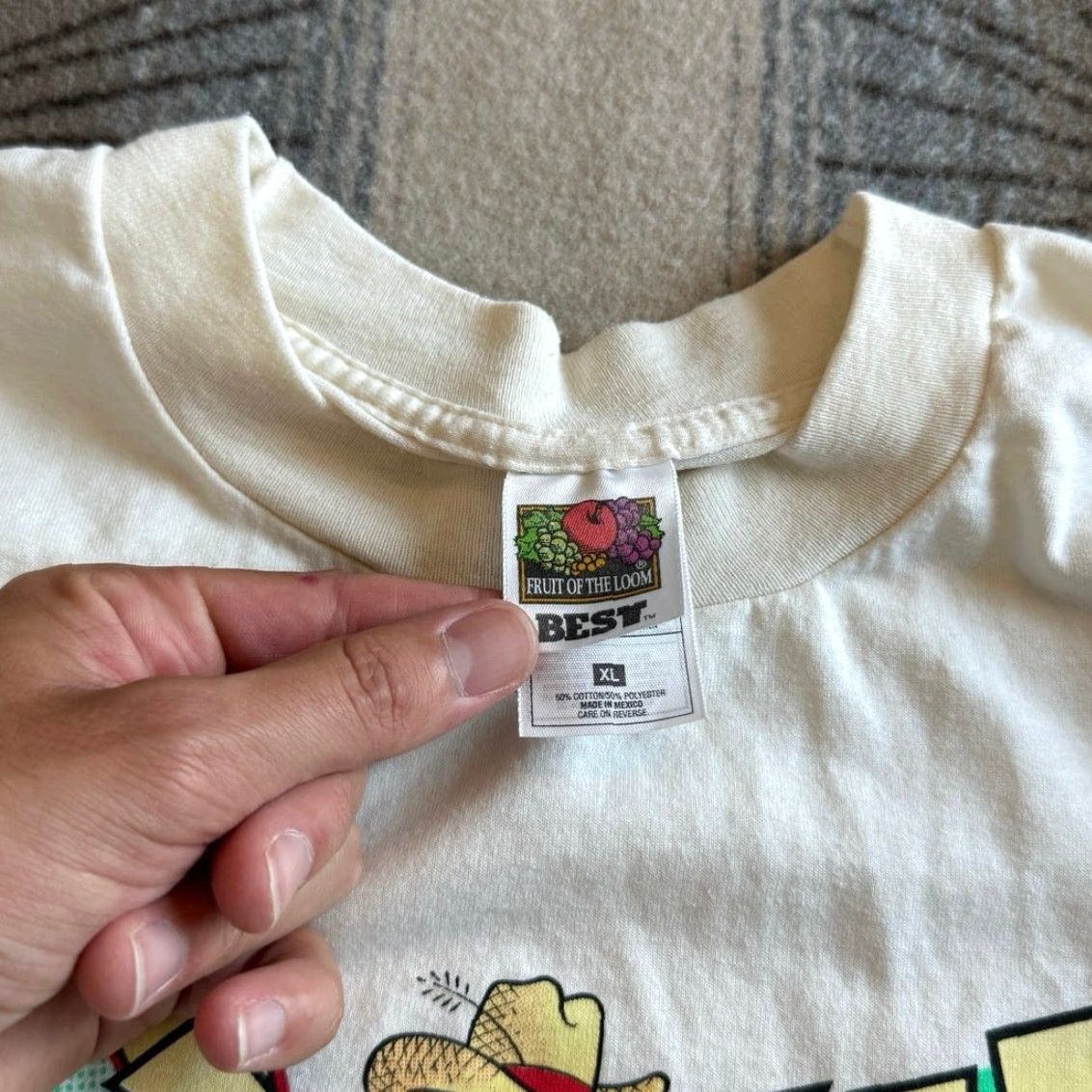 Fruit Of The Loom VINTAGE 90s Country Cruzin Farm Truck T-Shirt XL White Regular Short Sleeve Men Farming Size US XL / EU 56 / 4 - 3 Thumbnail