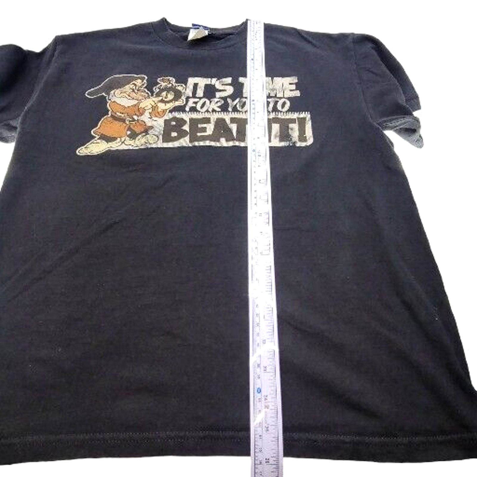 Disney Disney Snow White 7 Dwarfs Grumpy Mens Med Black Tee T Shirt Size US M / EU 48-50 / 2 - 3 Thumbnail