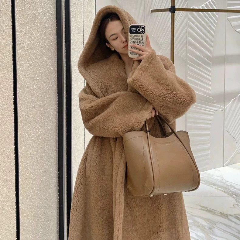 Max Mara Teddy Hooded Coat Jacket