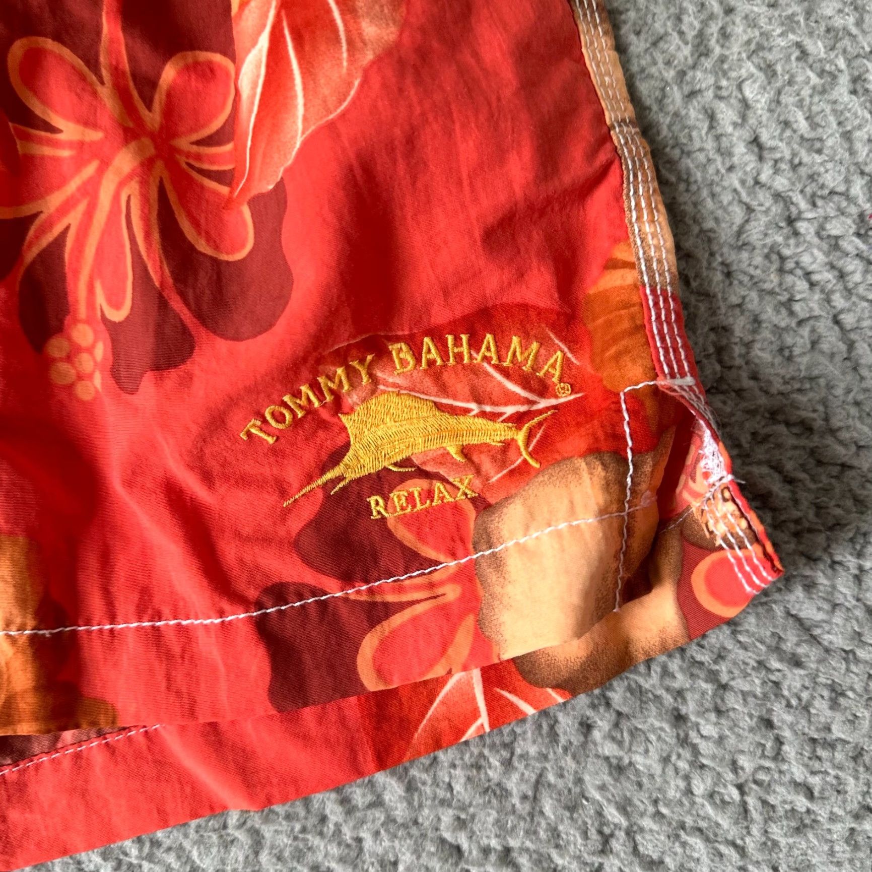 Tommy Bahama Tommy Bahama Swim Trunks Adult M Red Mens 90s Short Swim Bottom Pockets Trunks Size US 31 - 2 Thumbnail