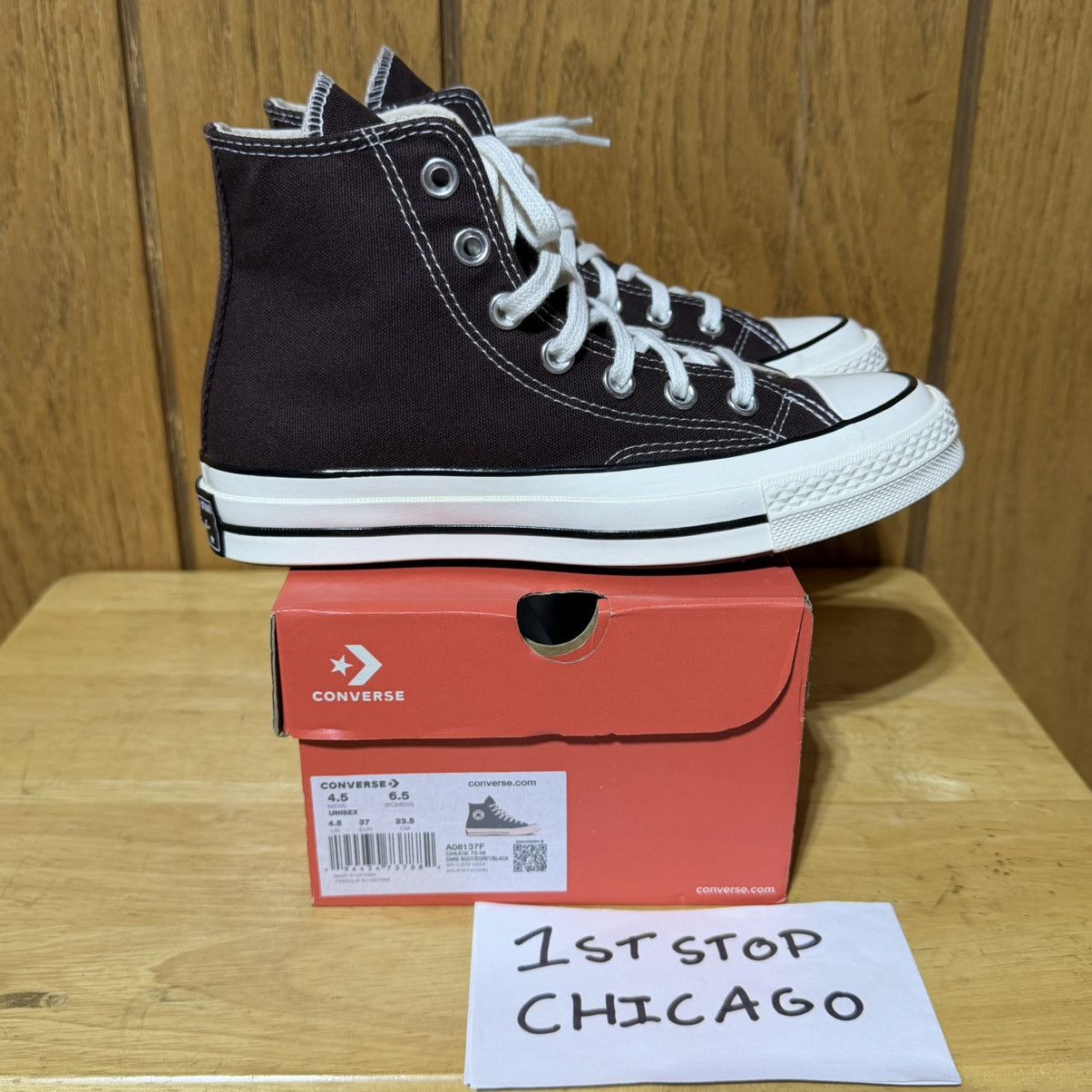 Converse Converse Chuck 70 Hi Dark Root Brown Egret A08137F 6.5 NEW Size US 6.5 / IT 36.5 - 1 Thumbnail