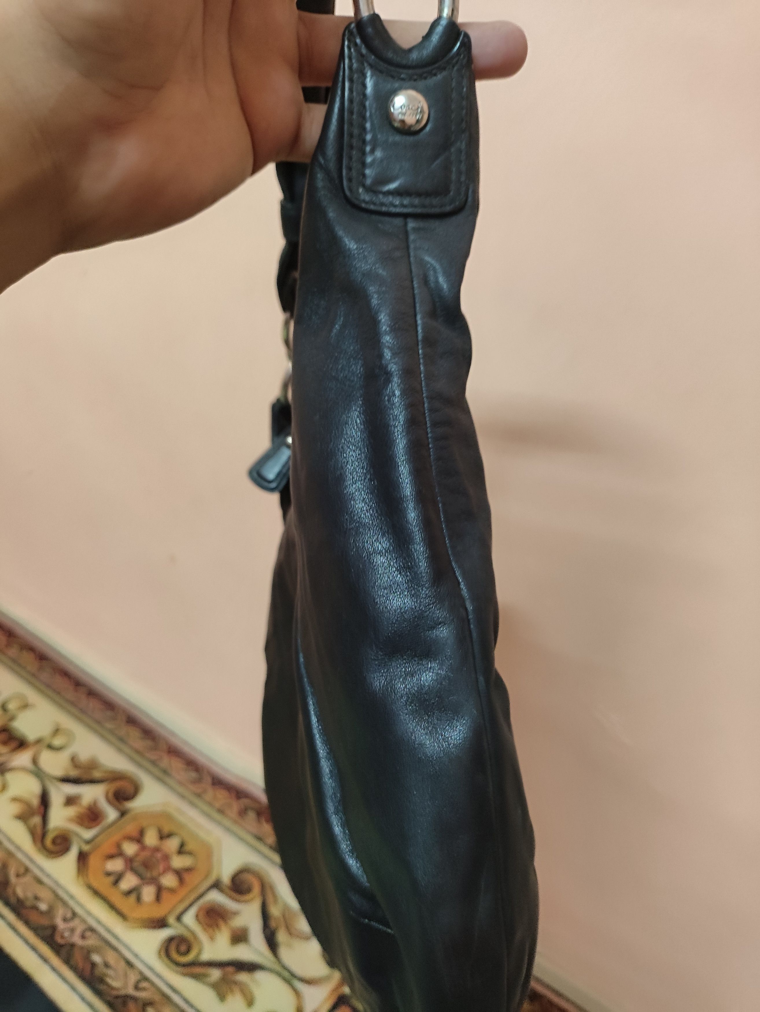 Coach × Leather × Vintage Vintage Leather Coach Hobo bag (Nice black leather) Size ONE SIZE - 13 Thumbnail