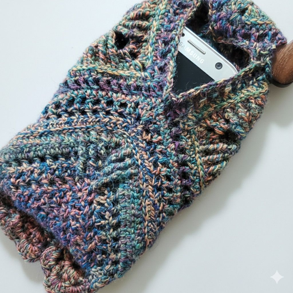 Handmade Handmade 4x6" Crochet Bracelet Purse Wood Wool Nylon Flower Size ONE SIZE - 6 Thumbnail