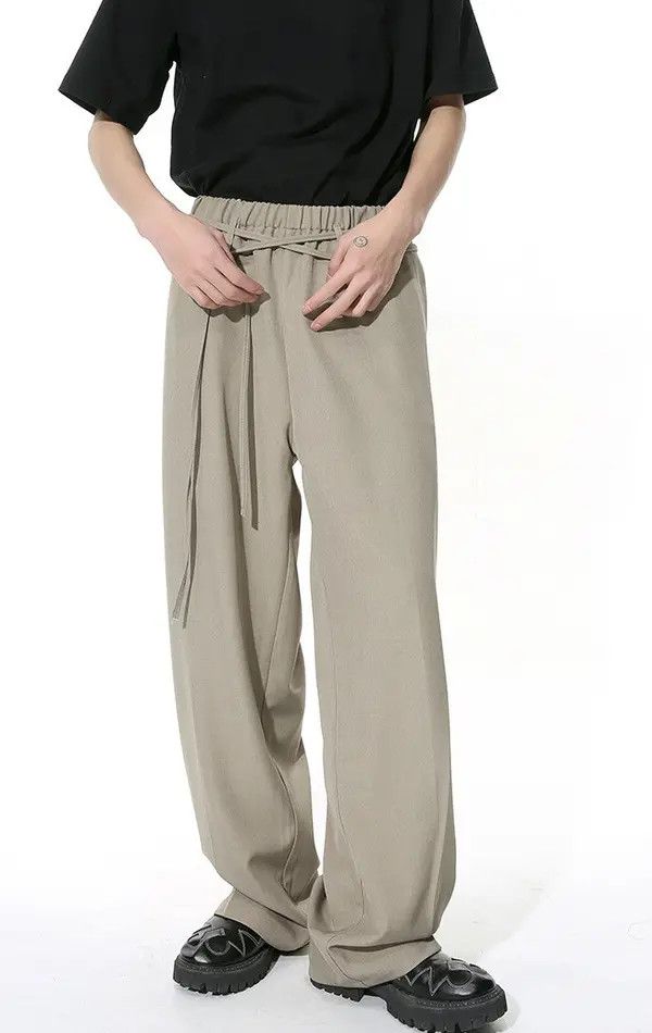 Designer Momoko x Yura Trendy double belt casual loose trousers Size US 32 / EU 48 - 6 Thumbnail