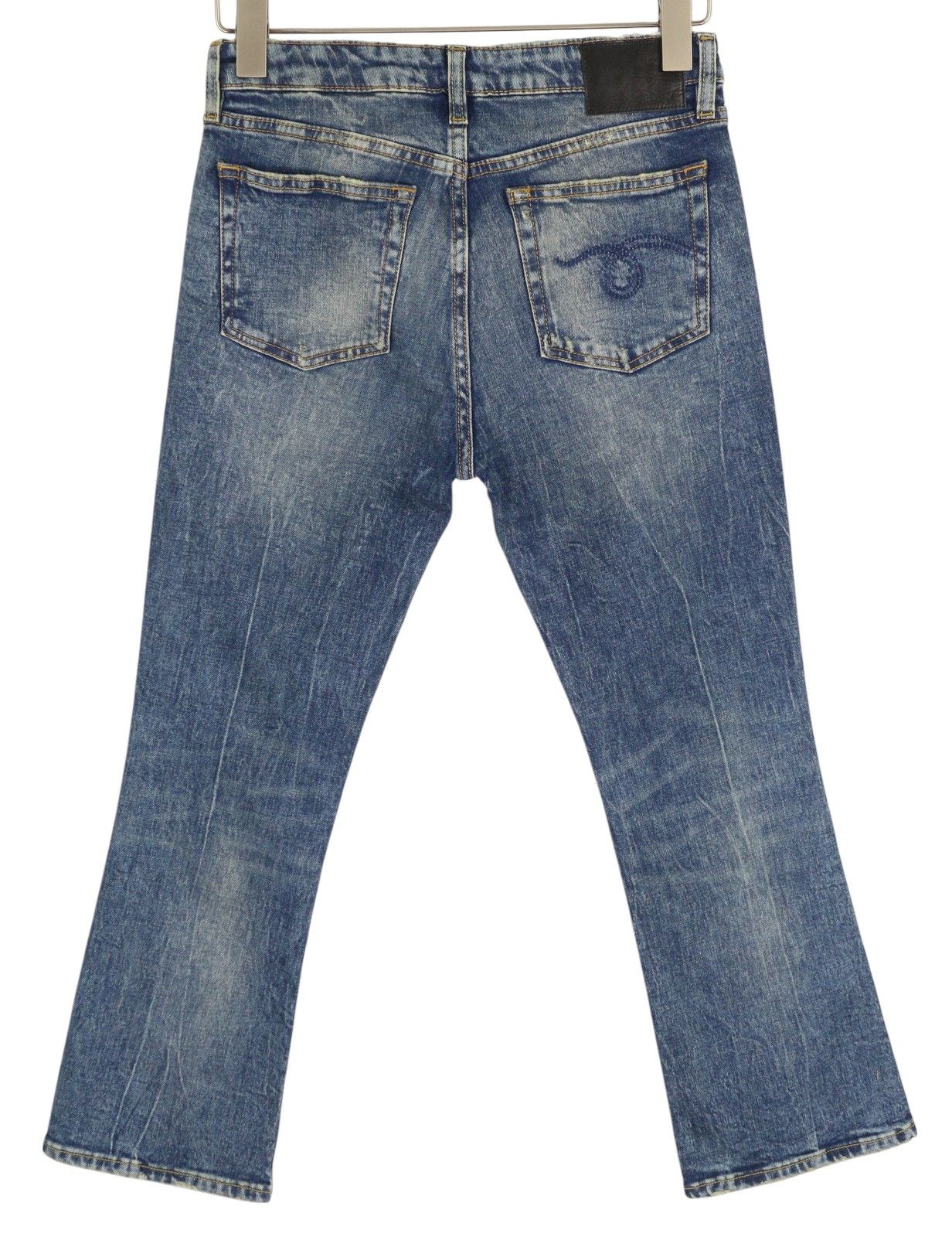 R13 KICK 26 Kelly Stretch Faded Blue Cropped Jeans 85442 Size 26" / US 2 / IT 38 - 4 Thumbnail