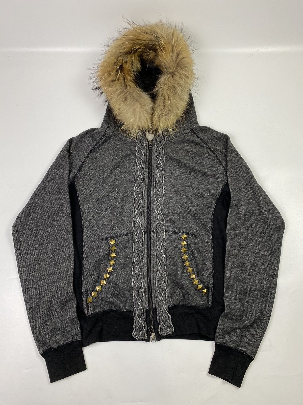 If Six Was Nine × Japanese Brand × Le Grande Bleu (L.G.B.) Fur hoodie studded japan ifsix lgb style Size US M / EU 48-50 / 2 - 7 Thumbnail