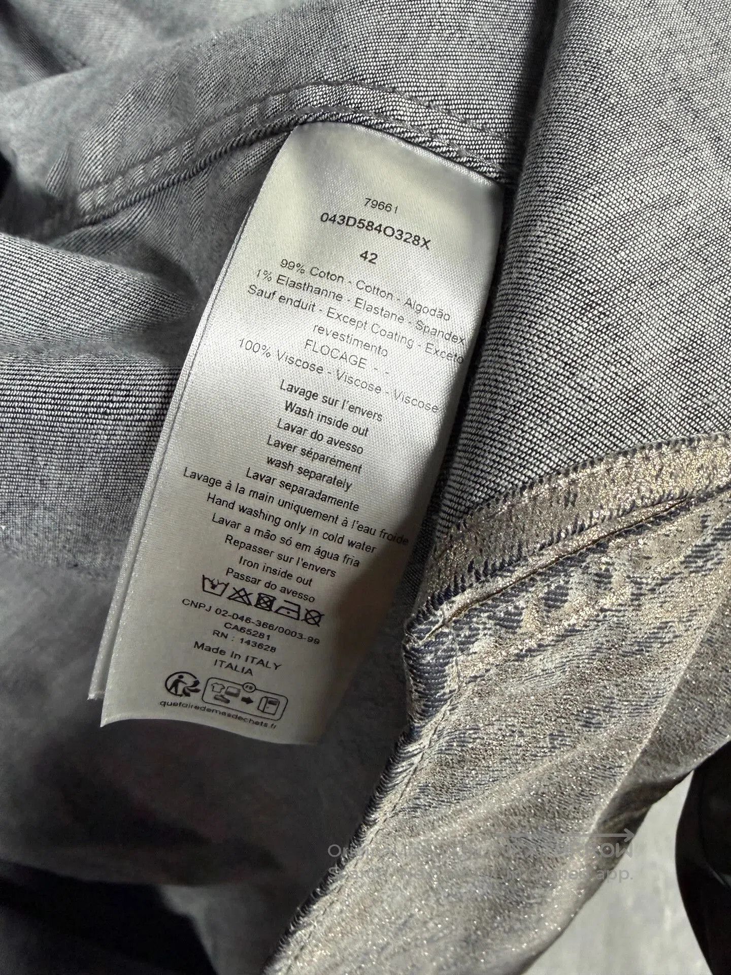 Dior Dior Silver Logo Denim Shirt. Size US XS / EU 42 / 0 - 4 Thumbnail
