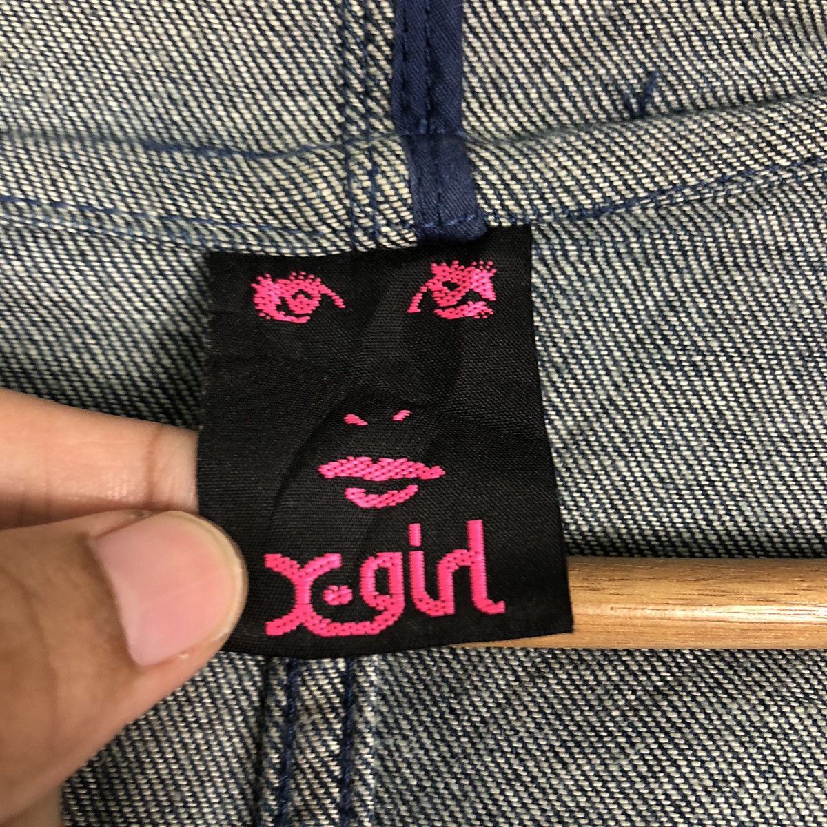 Japanese Brand 🔥Fish Tail Denim Parka Jacket X-Girl Japan Bondage Biker Size US M / EU 48-50 / 2 - 18 Thumbnail