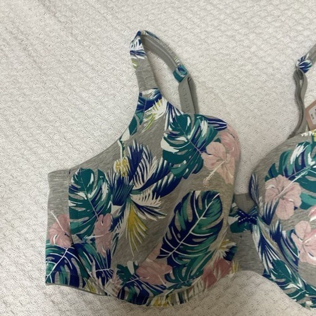 Other NWT Cacique Gray Floral Lightly Lined T-Shirt Bra Women 44DD Size ONE SIZE - 7 Thumbnail