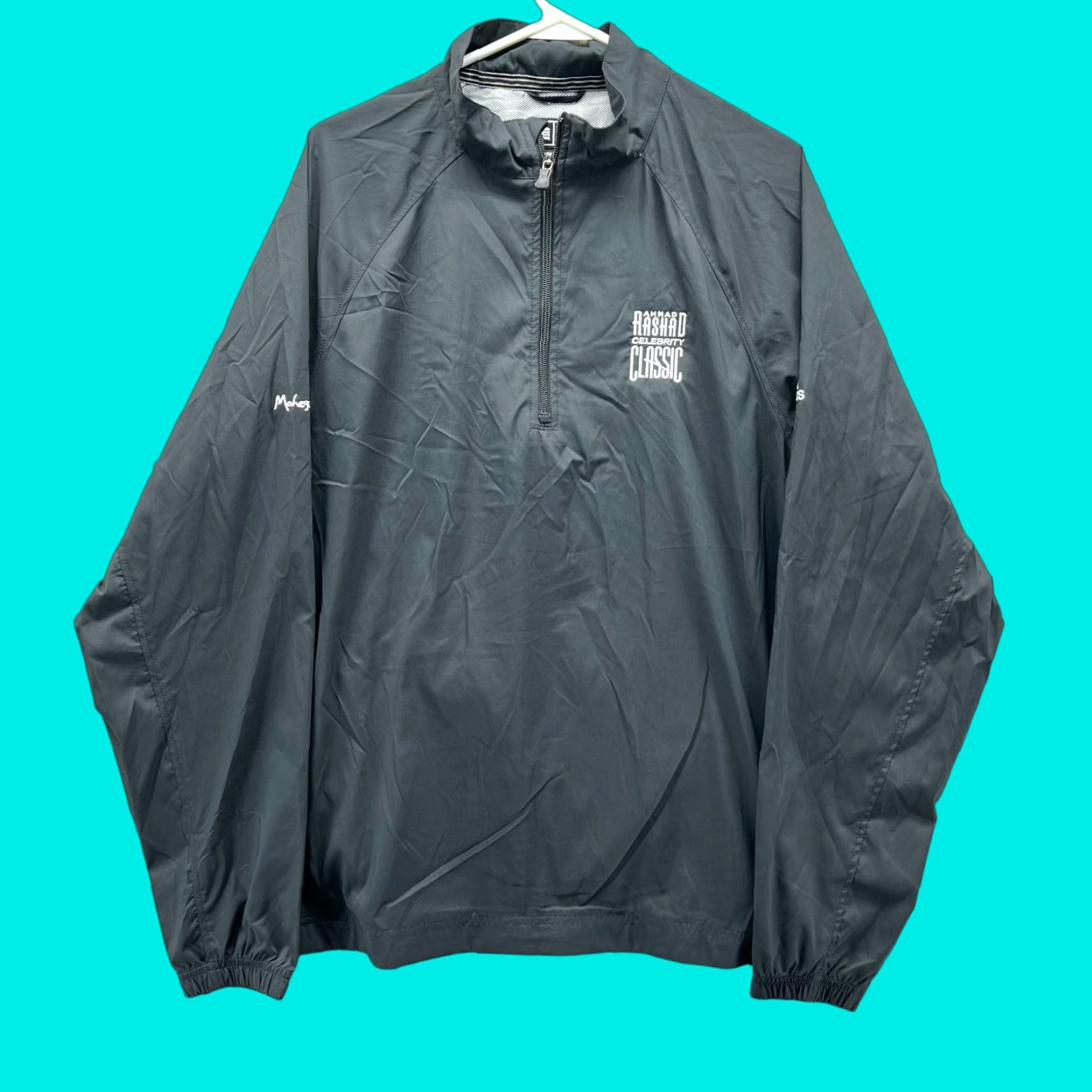 Adidas Adidas Jacket Windbreaker Clima Proof 1/4 Zip Mens Large Black Classic Size US L / EU 52-54 / 3 - 1 Thumbnail