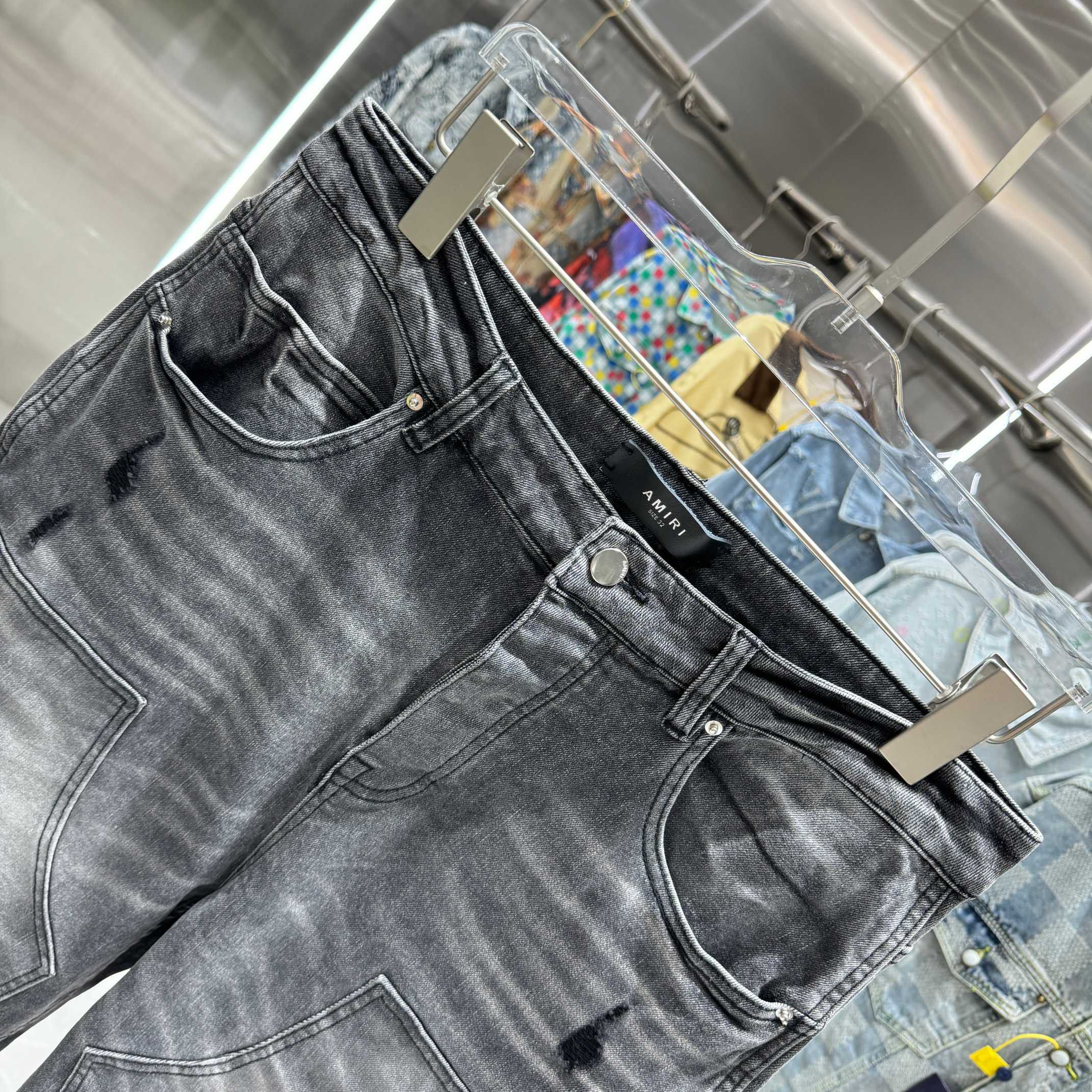 Other Broken hole street trend slim fit small leg elastic jeans Size US 36 / EU 52 - 3 Thumbnail