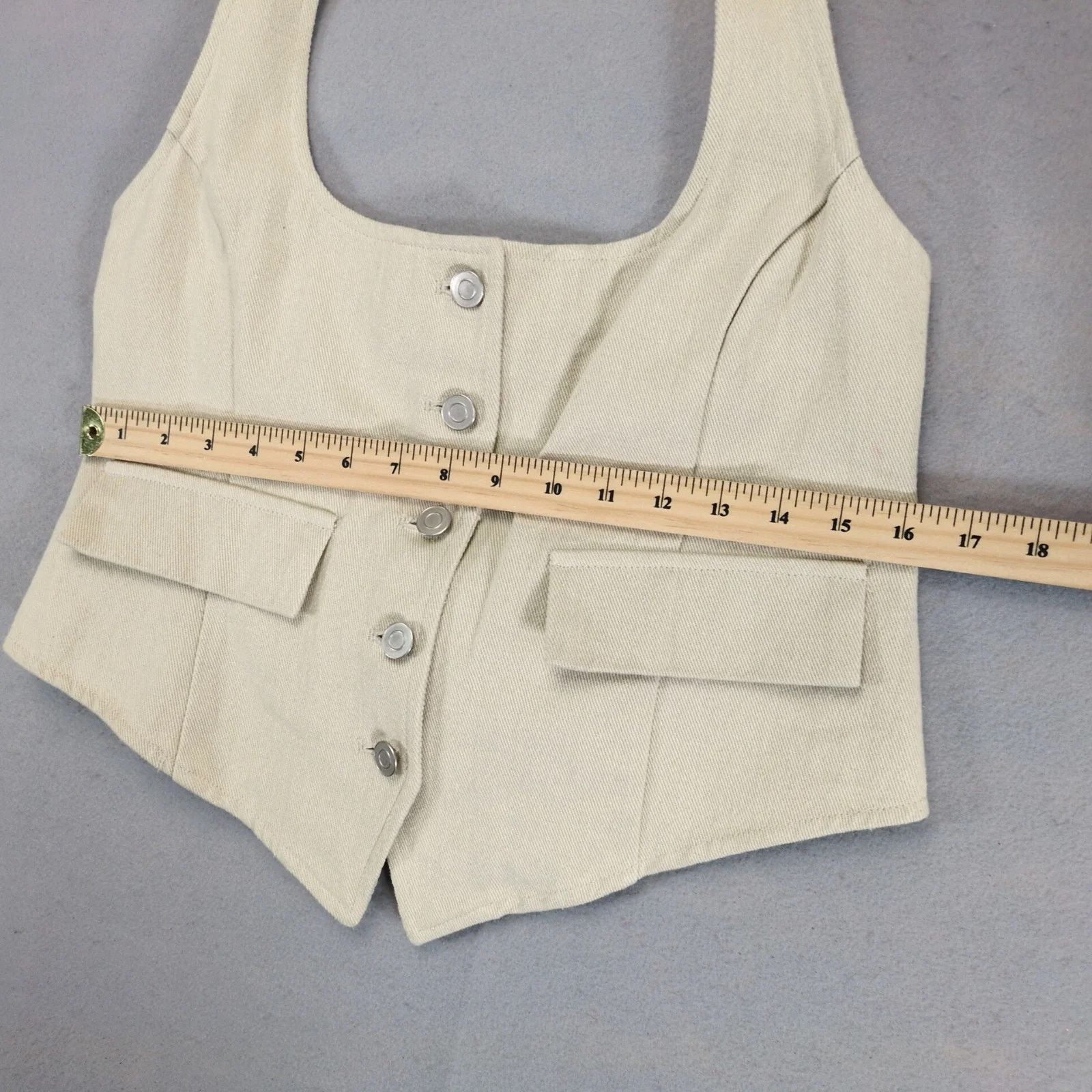 Other NWT Windsor Best In Style Halter Top Vest Beige Denim XL Size L / US 10 / IT 46 - 7 Thumbnail