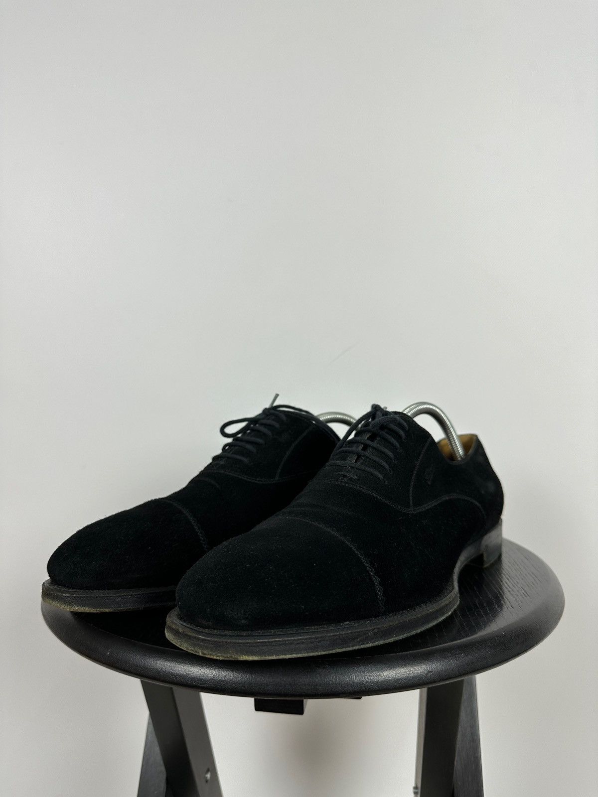 Gucci Gucci Black Suede Leather Oxford Dress Shoes Size US 9 / EU 42 - 10 Thumbnail