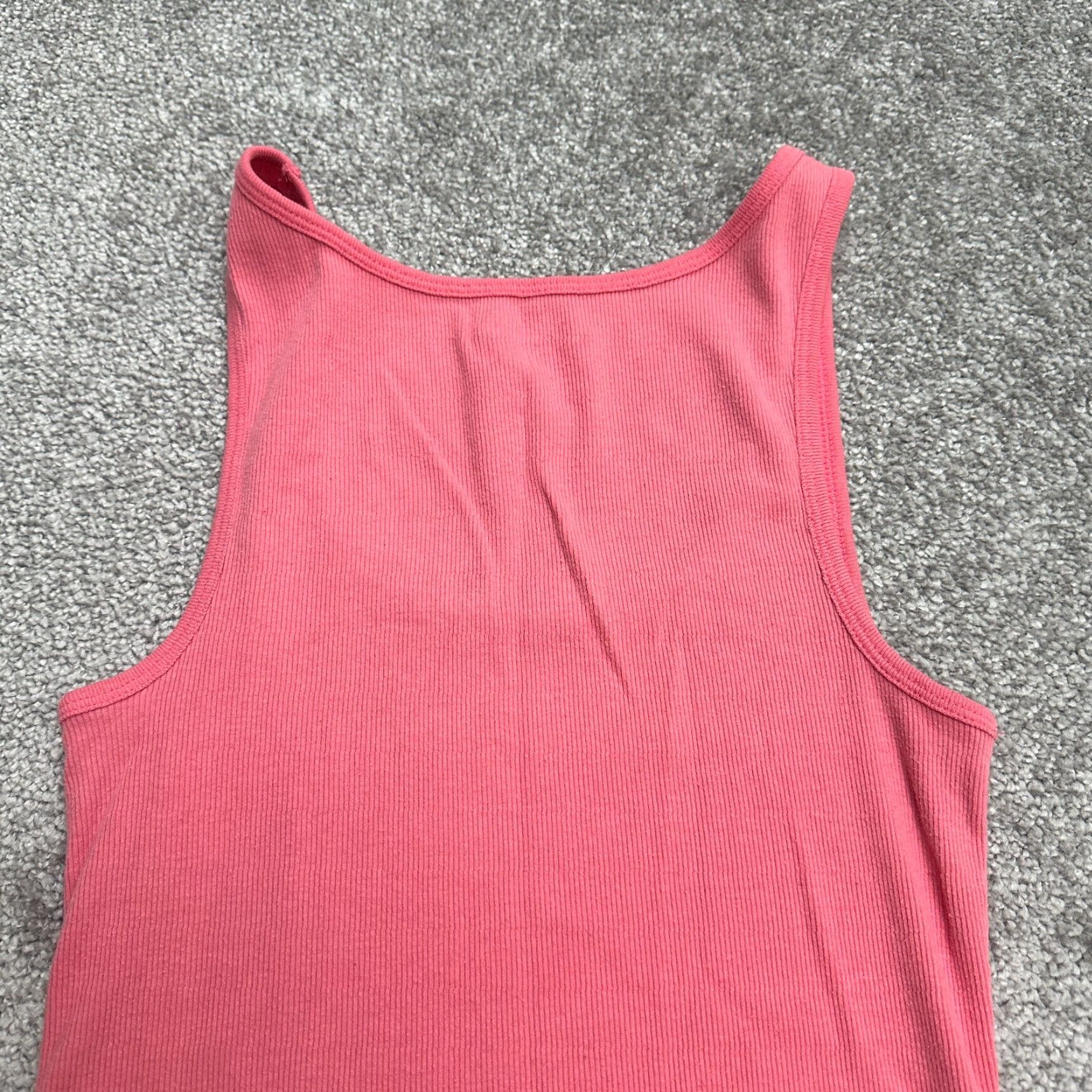 Old Navy Old Navy Womens Medium Fitted Solid Pink Scoop Neck Tank Top Casual Stretch Lightweight Size M / US 6-8 / IT 42-44 - 4 Thumbnail