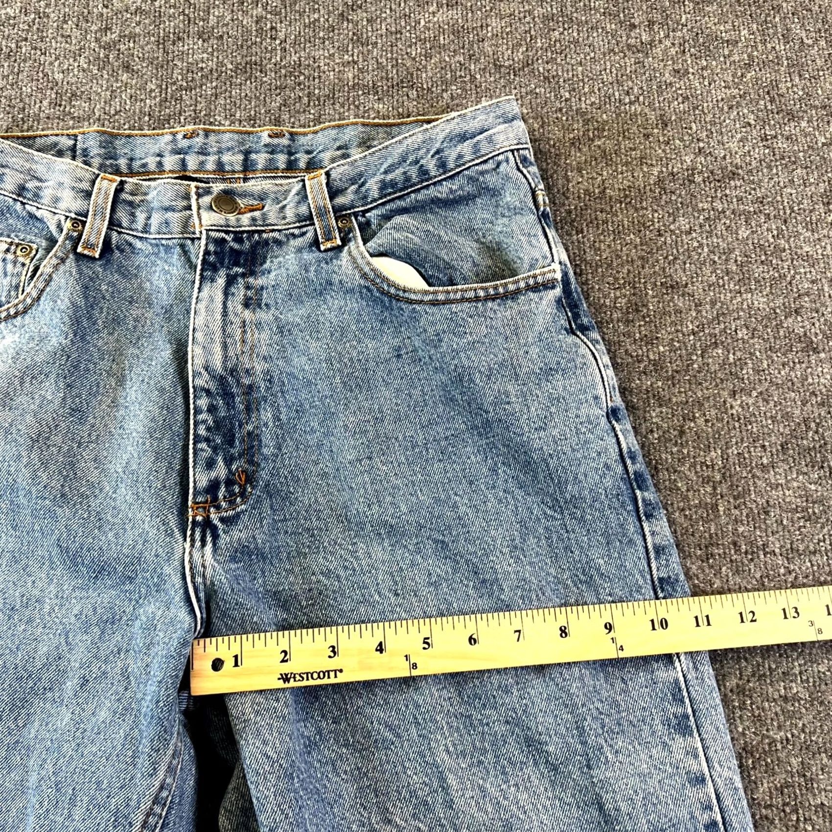Vintage Members Mark Jeans - Classic Denim - 33x32 - Blue - Lightweight - Grunge Streetwear Size US 33 - 5 Thumbnail