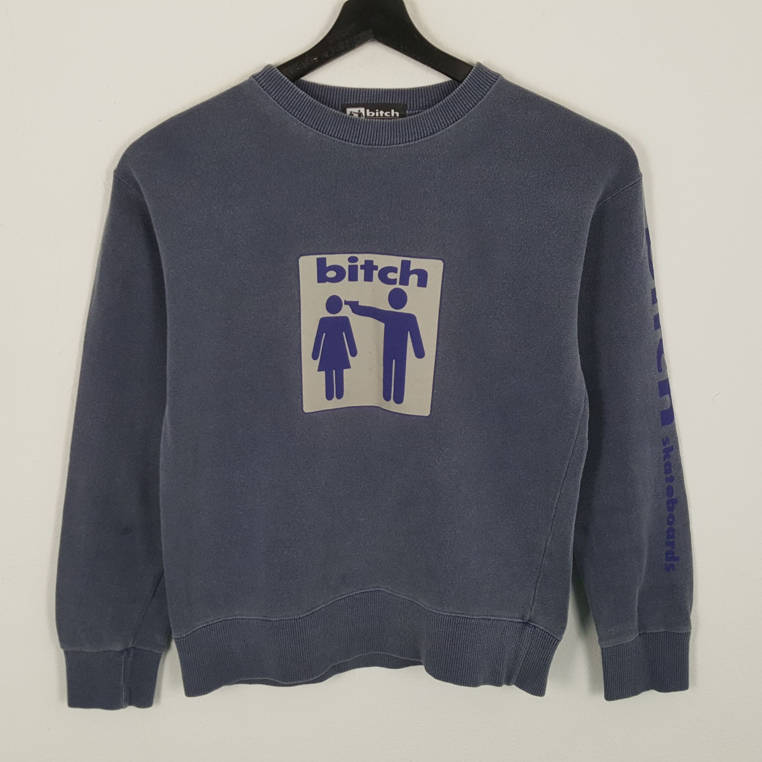 image of Skategang x Vintage Bitch Skateboards Sweatshirt Skater Skateboard Style in Purple (Size Small)