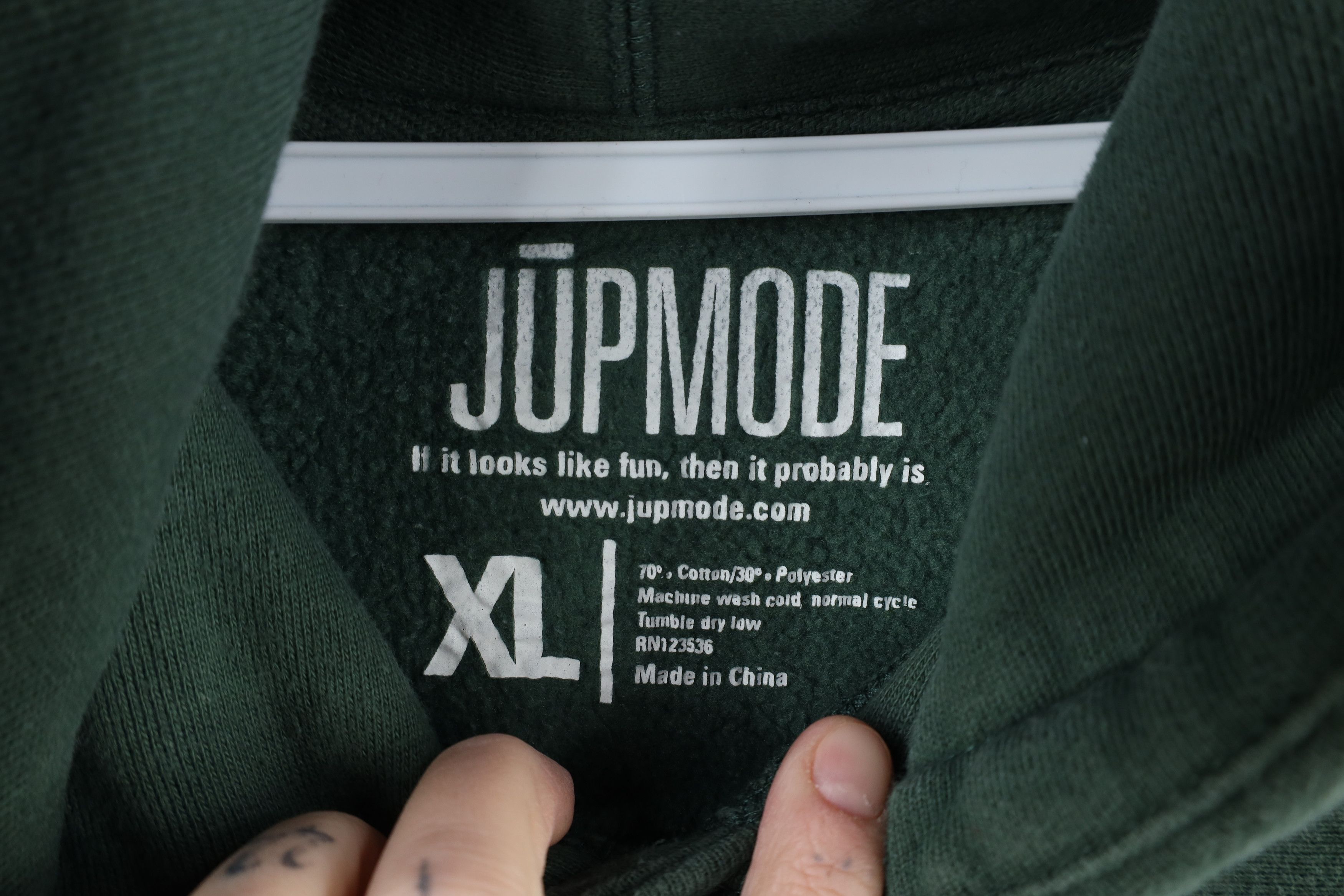 Vintage Y2K Streetwear Thick Heavyweight Toledo Ohio Hoodie Green Size US XL / EU 56 / 4 - 6 Thumbnail