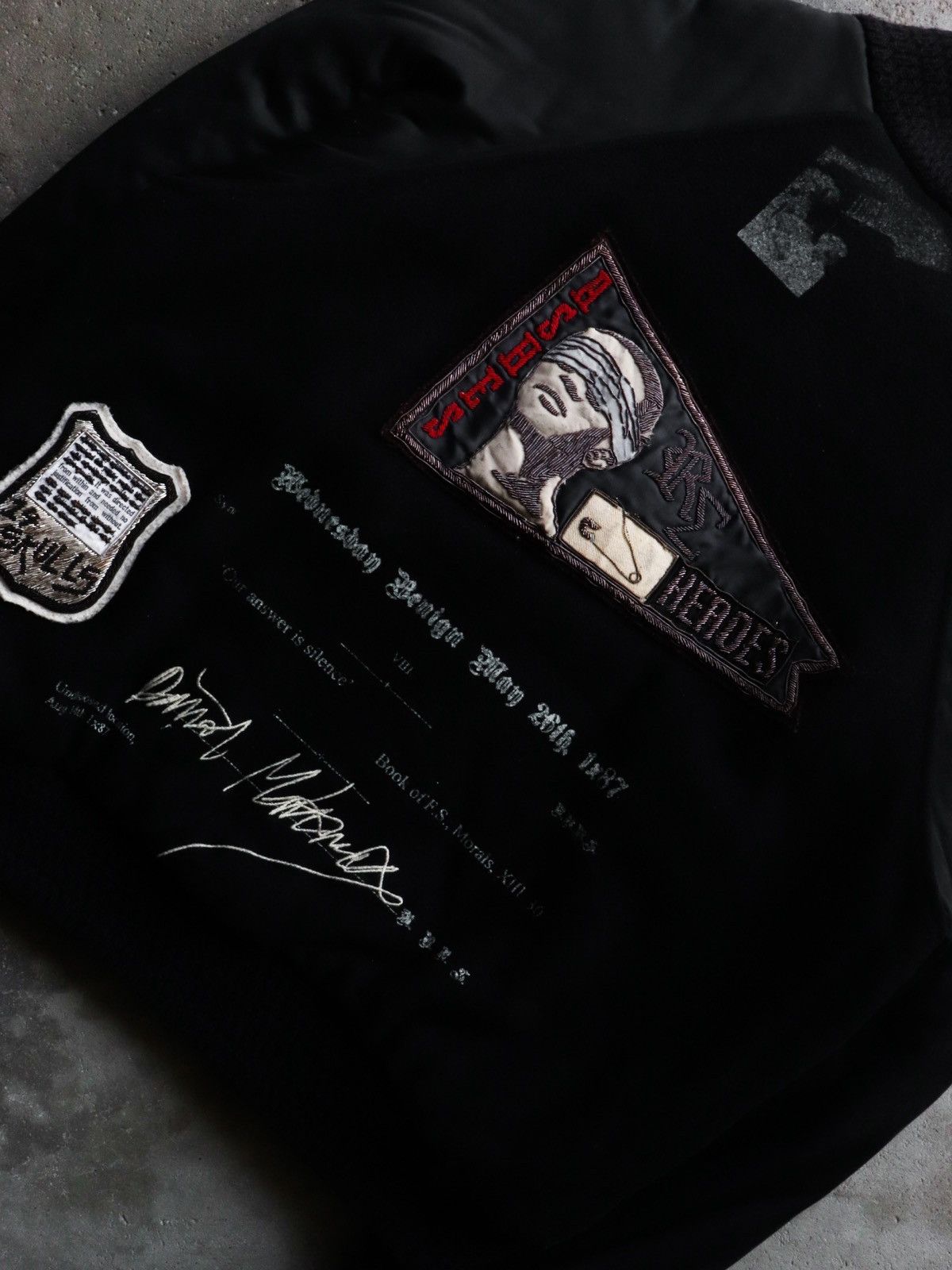 Designer × Raf Simons × Raf by Raf Simons RAF By Raf Simons AW06 “Ashes & Heroes” Varsity Jacket Size US M / EU 48-50 / 2 - 4 Thumbnail