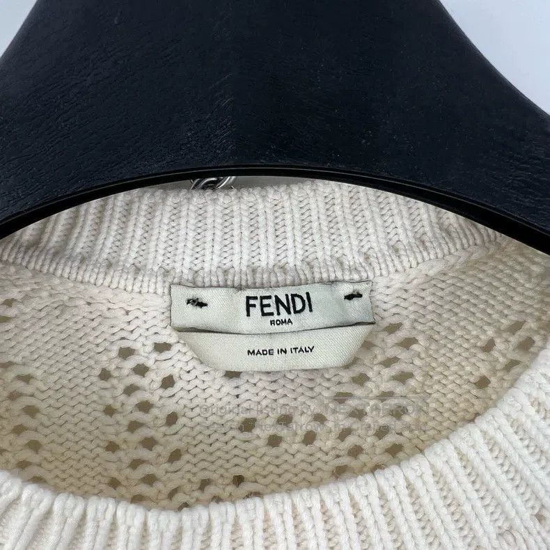 Fendi Fendi Double F full-print logo hollowed-out knitted short- Size XXS / US 00 / IT 34 - 6 Thumbnail