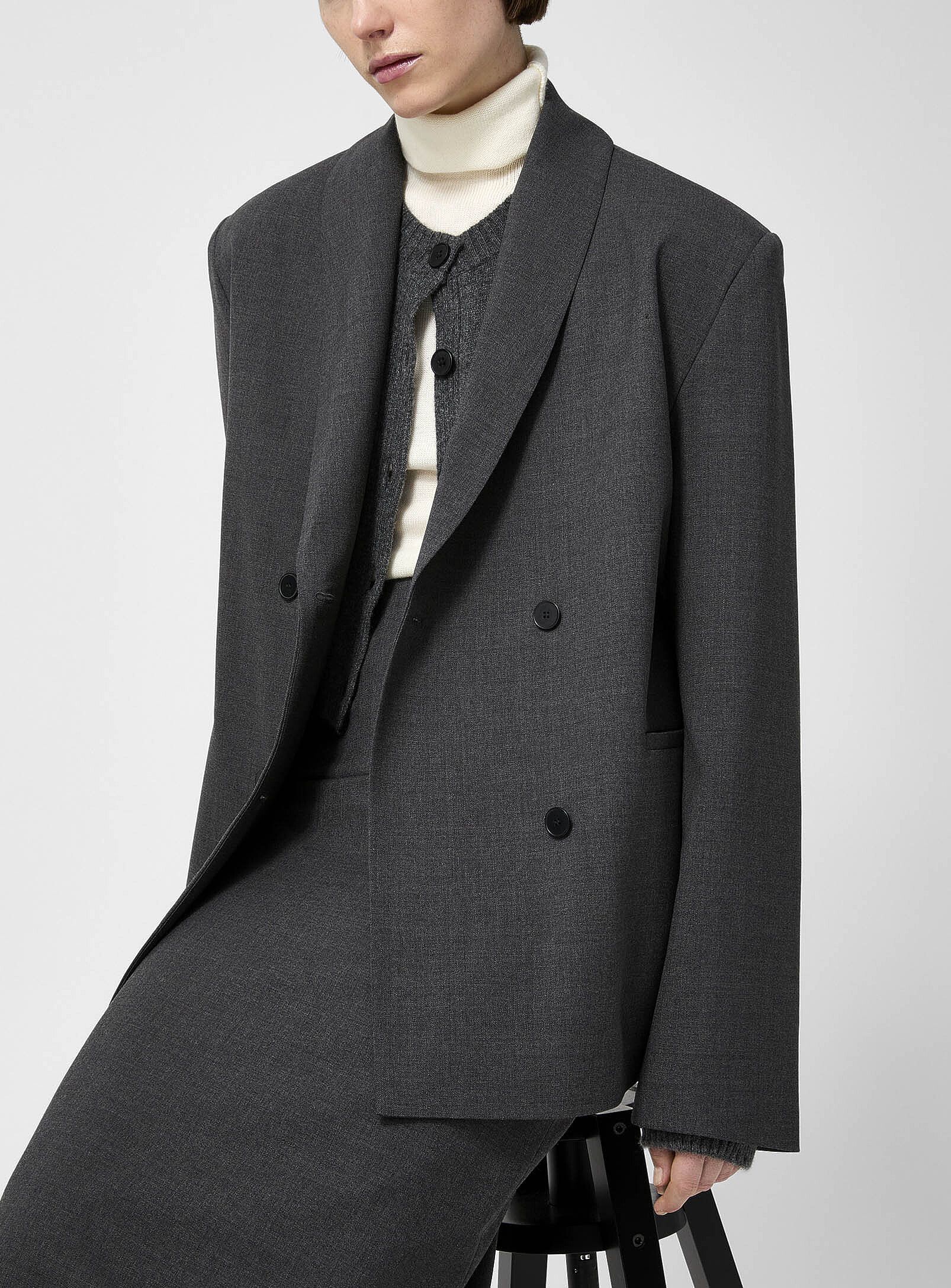 Loulou de Saison BNWT AW25 LOULOU DE SAISON SCANCIA VIRGIN WOOL JACKET L Size L / US 10 / IT 46 - 11 Thumbnail