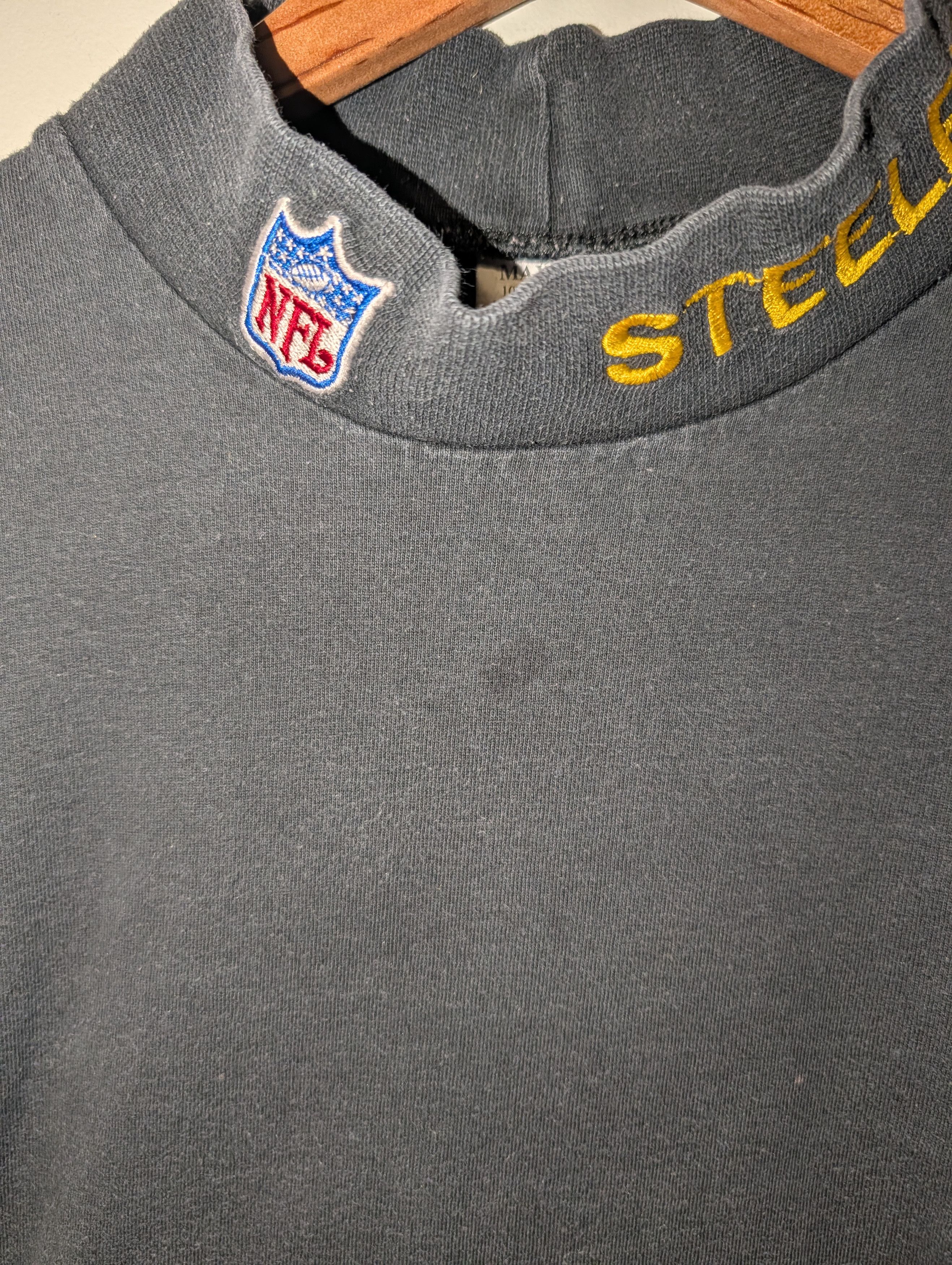 NFL VTG Pittsburgh Steelers Mock Neck Shirt Black Maxit NFL L Size US L / EU 52-54 / 3 - 7 Thumbnail