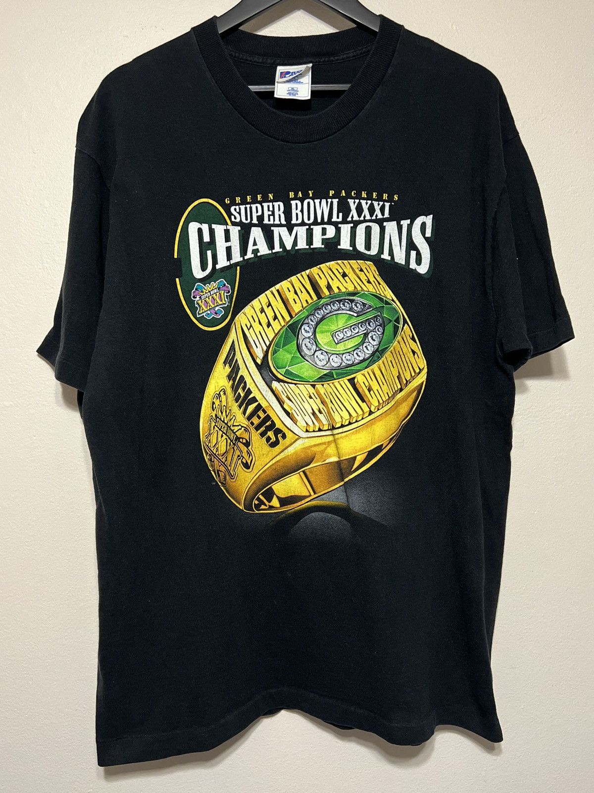 Pro Player 1997 Green Bay Packers Super Bowl XXXI Champions Ring Tee XL Size US XL / EU 56 / 4 - 1 Thumbnail