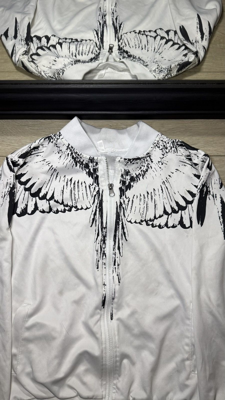 Affliction Y2K 2000s Women’s Winged AOP Asali Track Suit Zip Up Jacket Size M / US 6-8 / IT 42-44 - 2 Thumbnail
