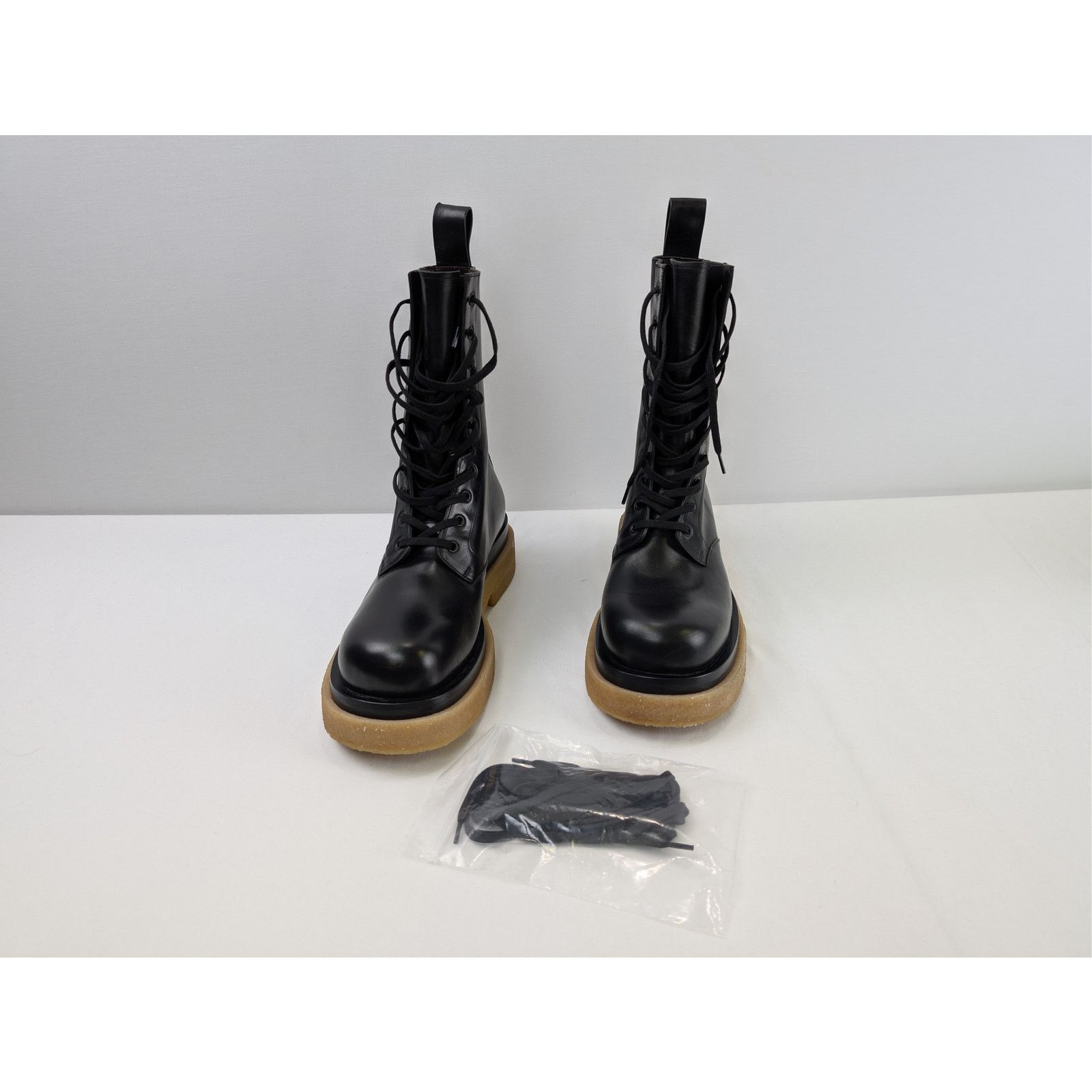 Bottega Veneta o1rshd1 Military Calf Lug Boots in Black Size US 10 / EU 43 - 5 Thumbnail