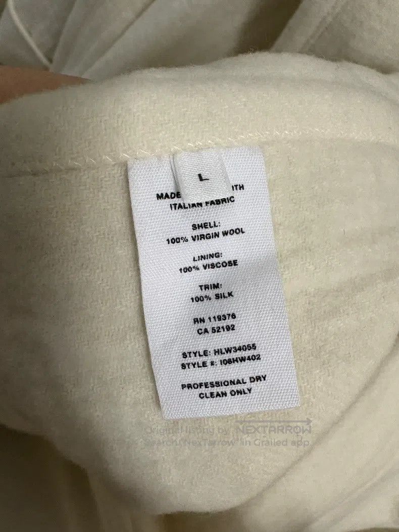 Helmut Lang Helmut Lang Ivory White Wool Coat Size L / US 10 / IT 46 - 5 Thumbnail