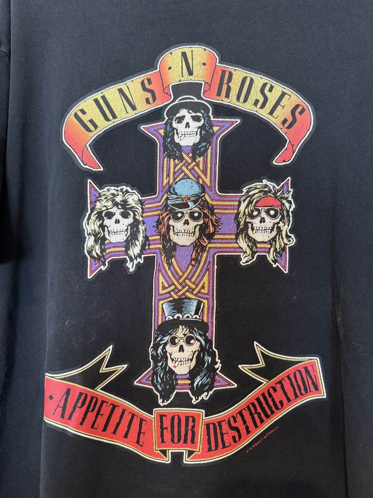 Fear of God 🔥Fear of God Collection 2 Guns N Roses Boxy Tee Black SZ M Size US M / EU 48-50 / 2 - 2 Thumbnail
