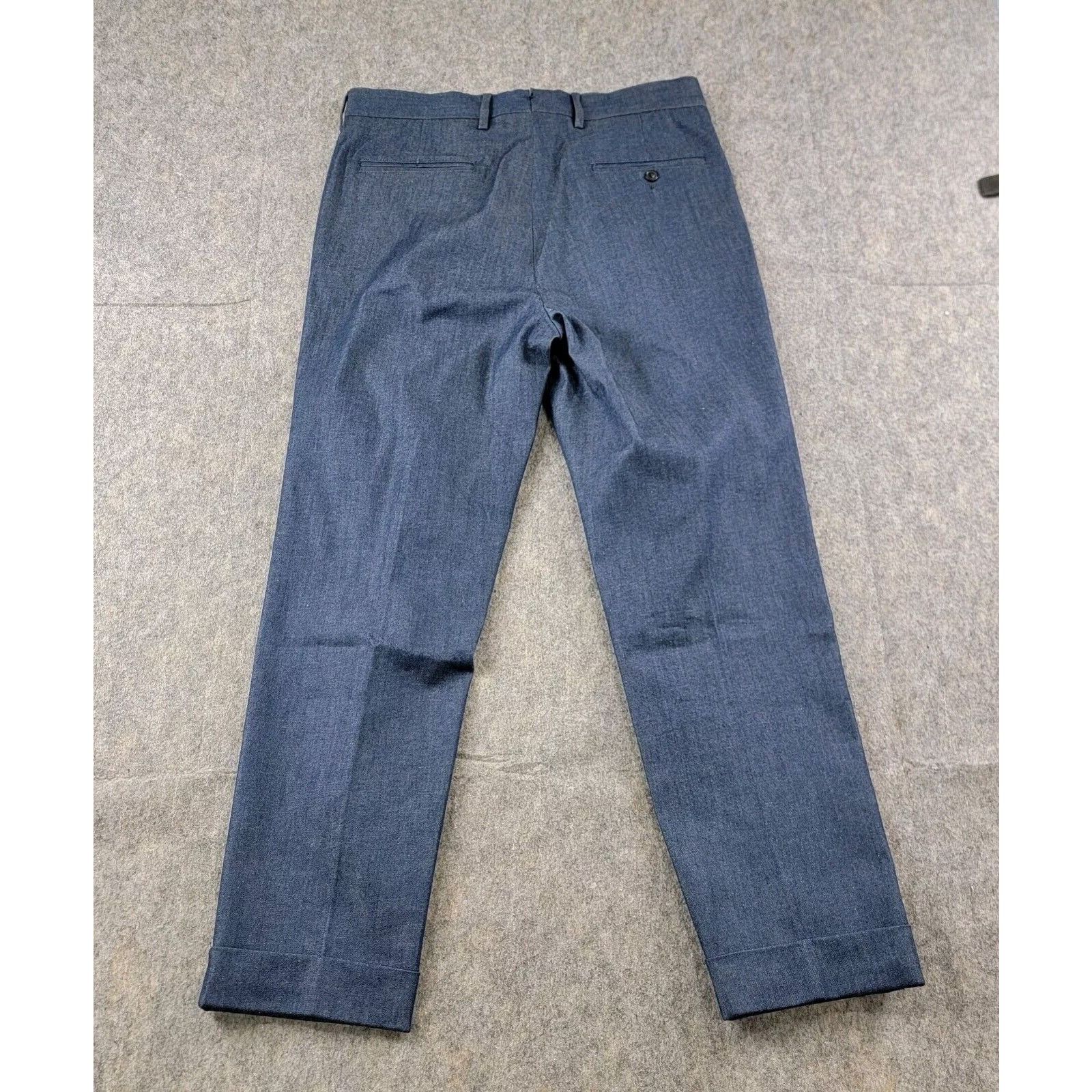 Todd Snyder Todd Snyder Cotton Silk Denim Madison Suit Pants Size US 33 - 3 Thumbnail