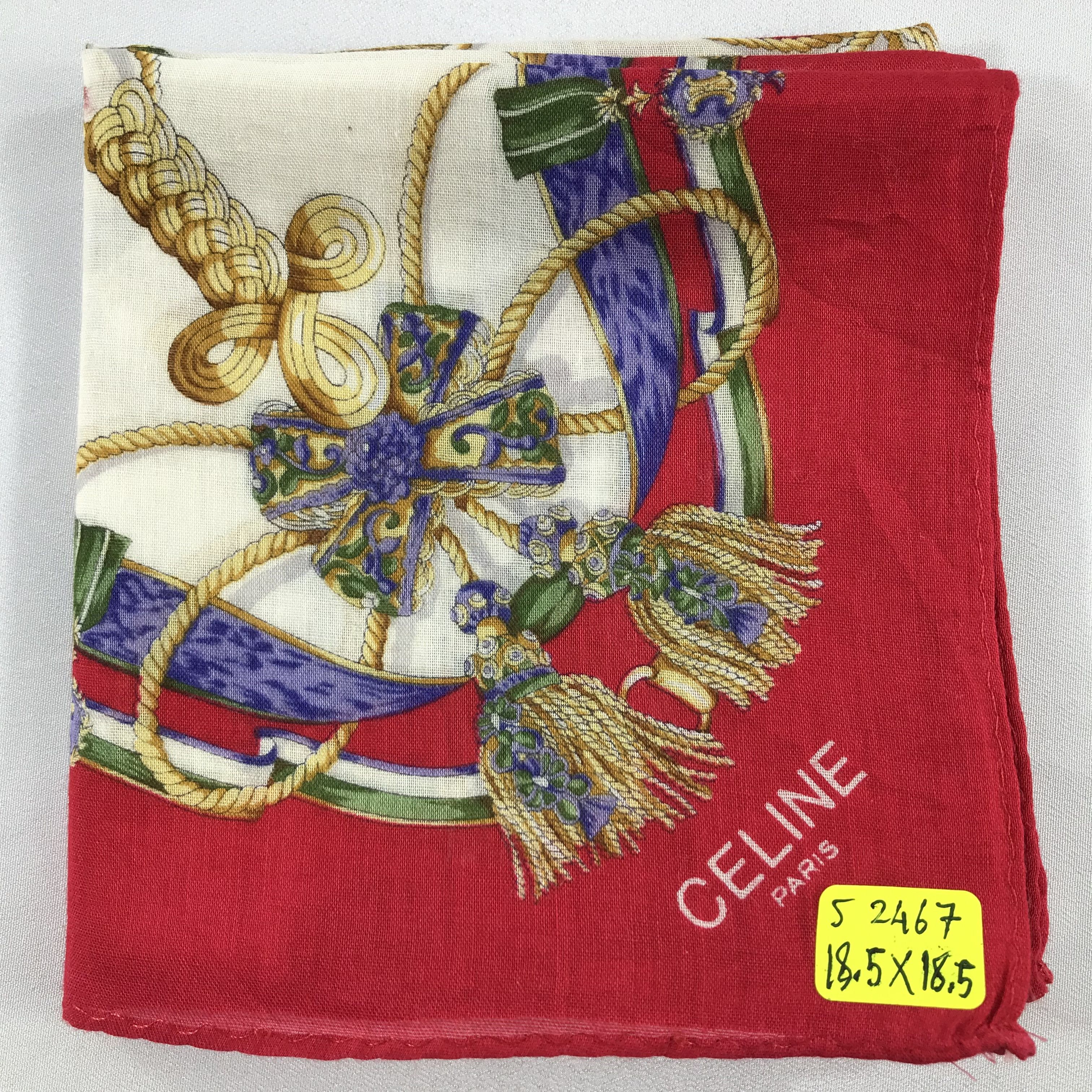 Celine × Vintage Celine Bandana / Handkerchief / Neckerchief - S2467 Size ONE SIZE - 5 Thumbnail