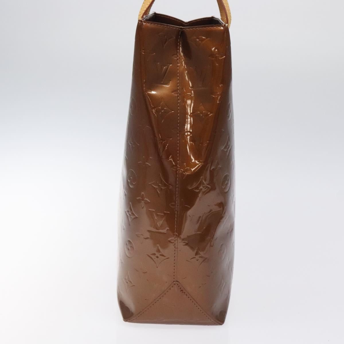 Louis Vuitton LOUIS VUITTON Monogram Vernis Reade MM Hand Bag Bronze Size ONE SIZE - 4 Thumbnail