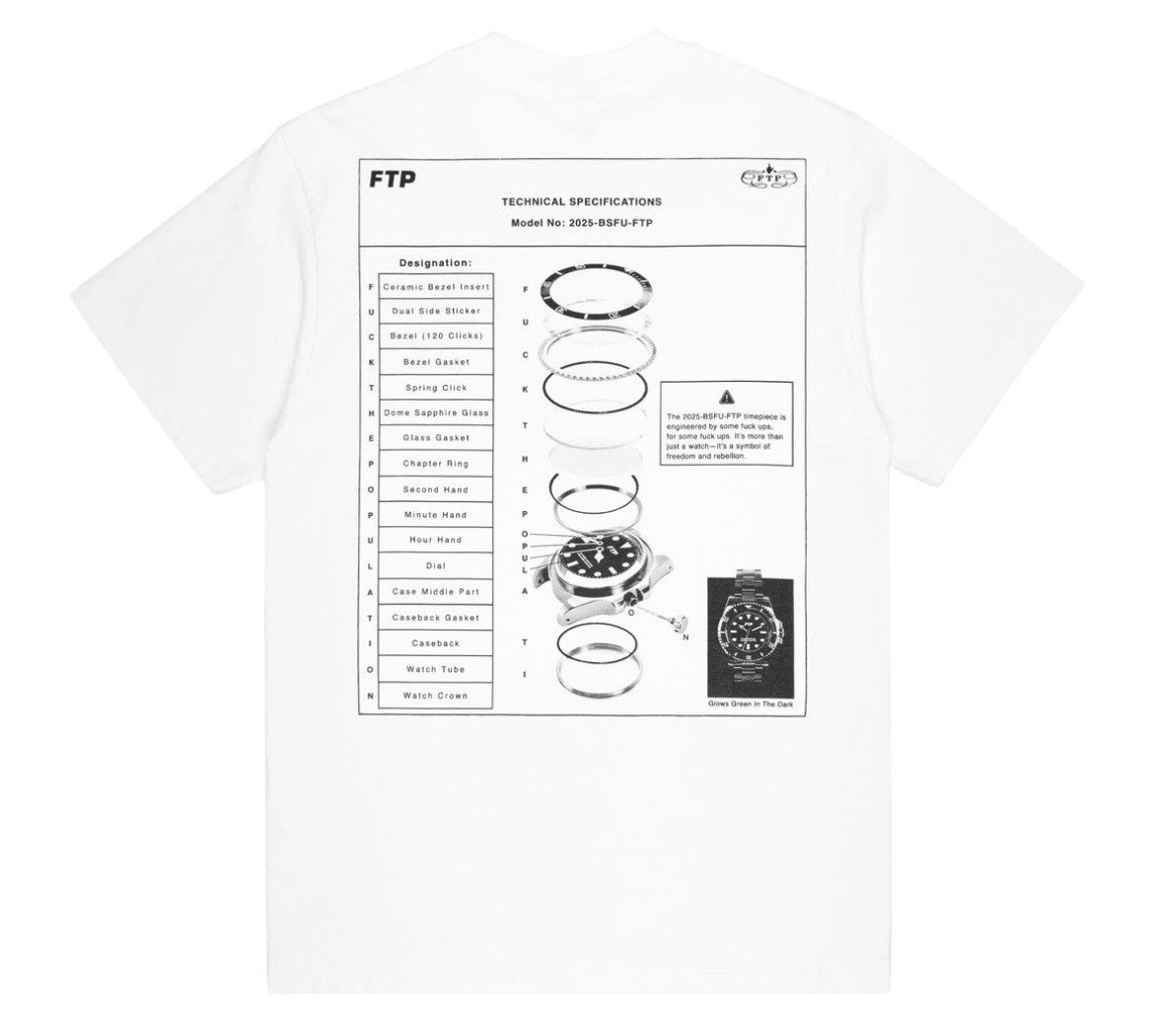 Fuck The Population FTP Timepiece Spec Tee Size US L / EU 52-54 / 3 - 3 Thumbnail