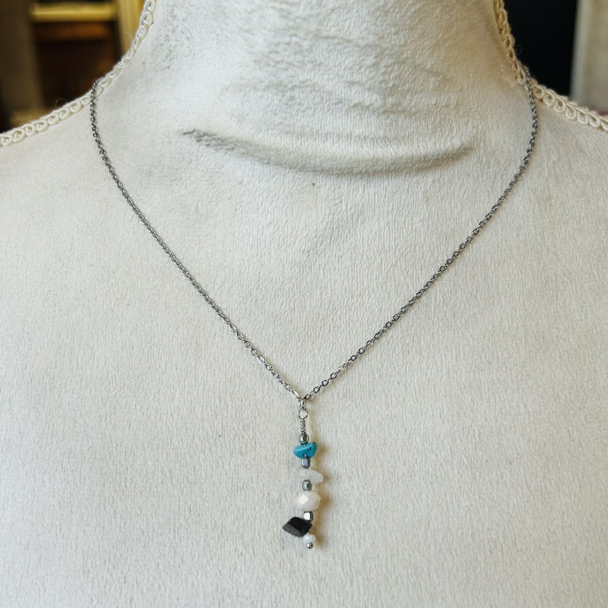 Handmade Handcrafted tigers eye turquoise rose quartz crystal set Size ONE SIZE - 5 Thumbnail