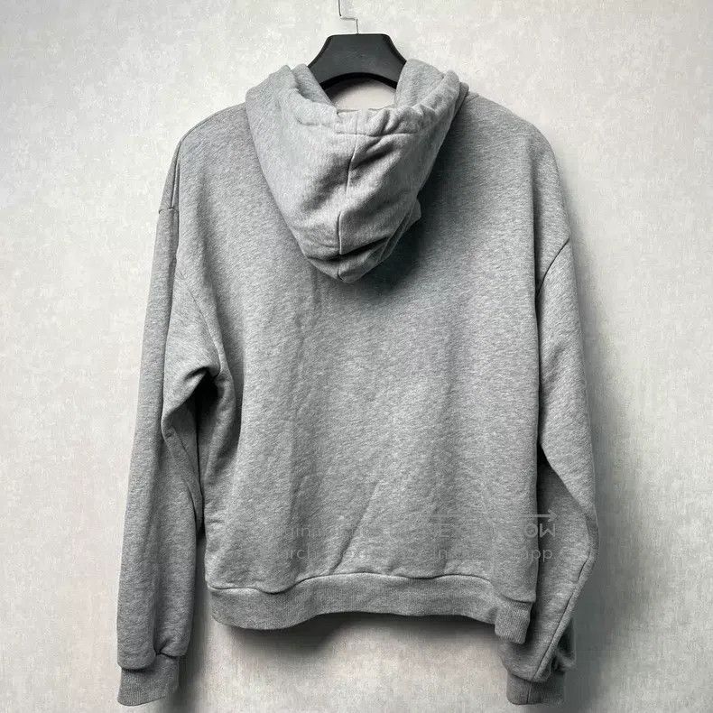 Celine CELINE Grey Goth Lettering Logo Embroidered Hoodie Size US M / EU 48-50 / 2 - 2 Thumbnail